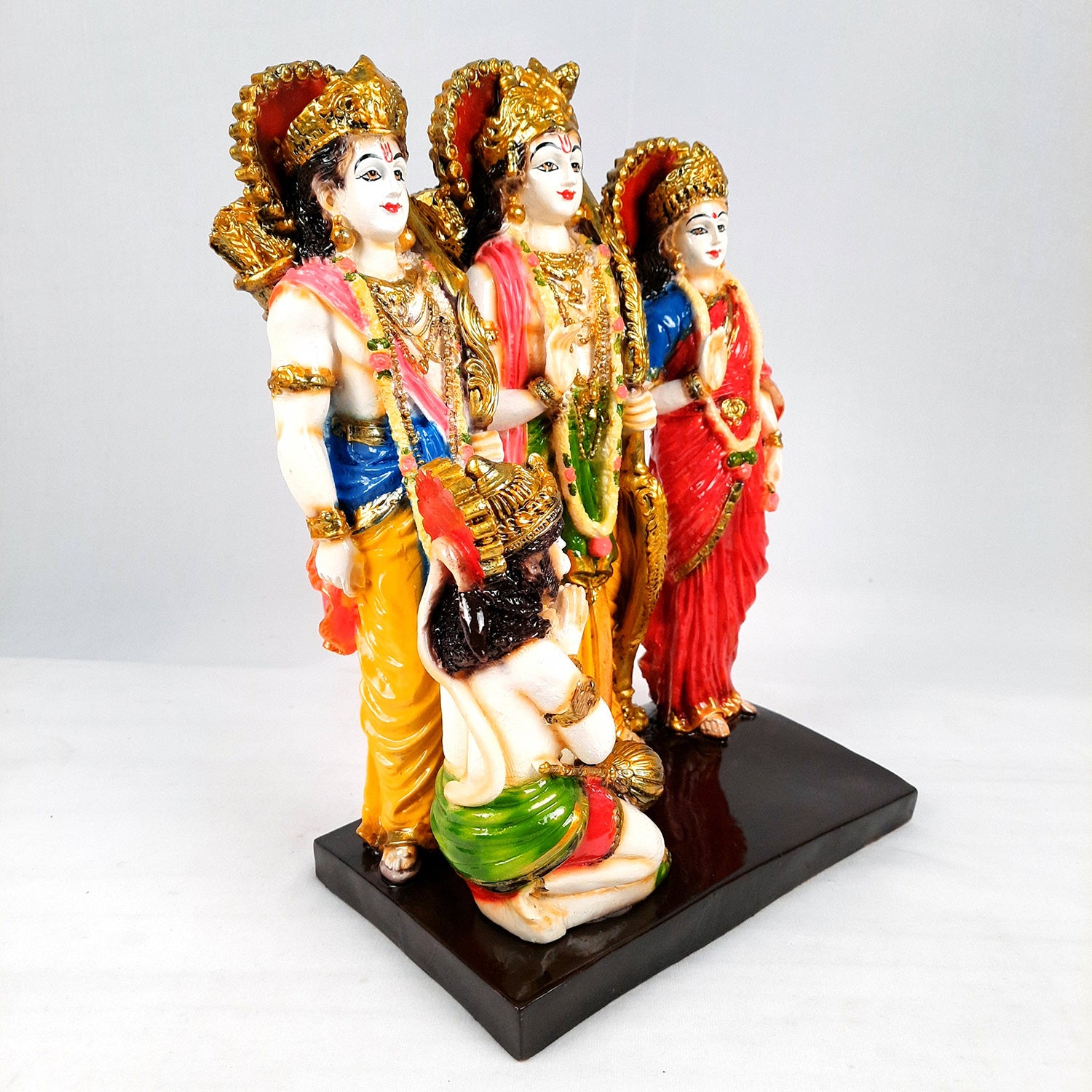 Ram Darbar Statue | Ram, Laxman, Sita, Hanuman Idol With High-Quality Finish - for Puja Room, Home, Temple, Decor & Gifts - 13 Inch - apkamart