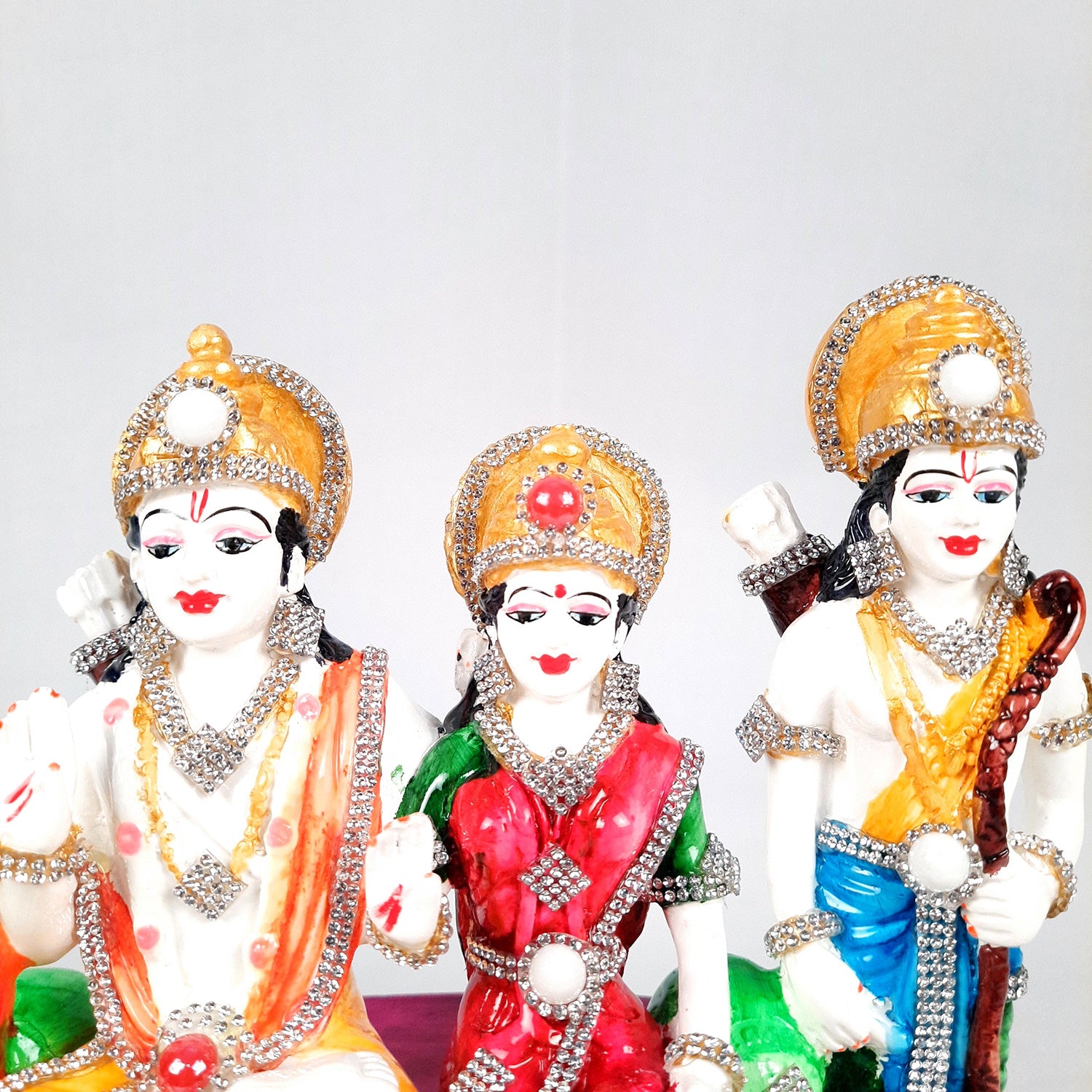 Ram Darbar Statue With Premium Finish | Ram, Laxman, Sita, Hanuman Idol - for Puja Room, Home, Temple, Decor & Gifts - 9 Inch - apkamart