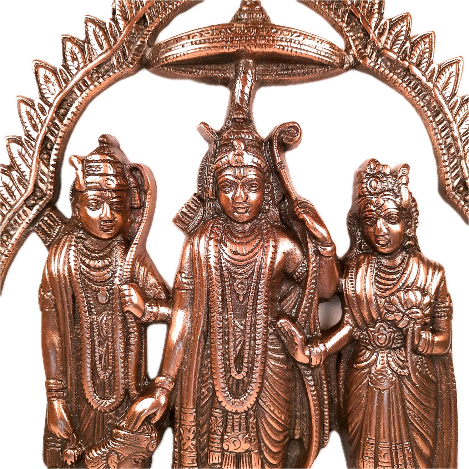 Ram Darbar Wall Hanging Statue | Shri Ram, Sita, Laxman With Hanuman Wall Idol - for Puja Room, Home, Living Room, Temple, Office & Gifts - 16 Inch - apkamart