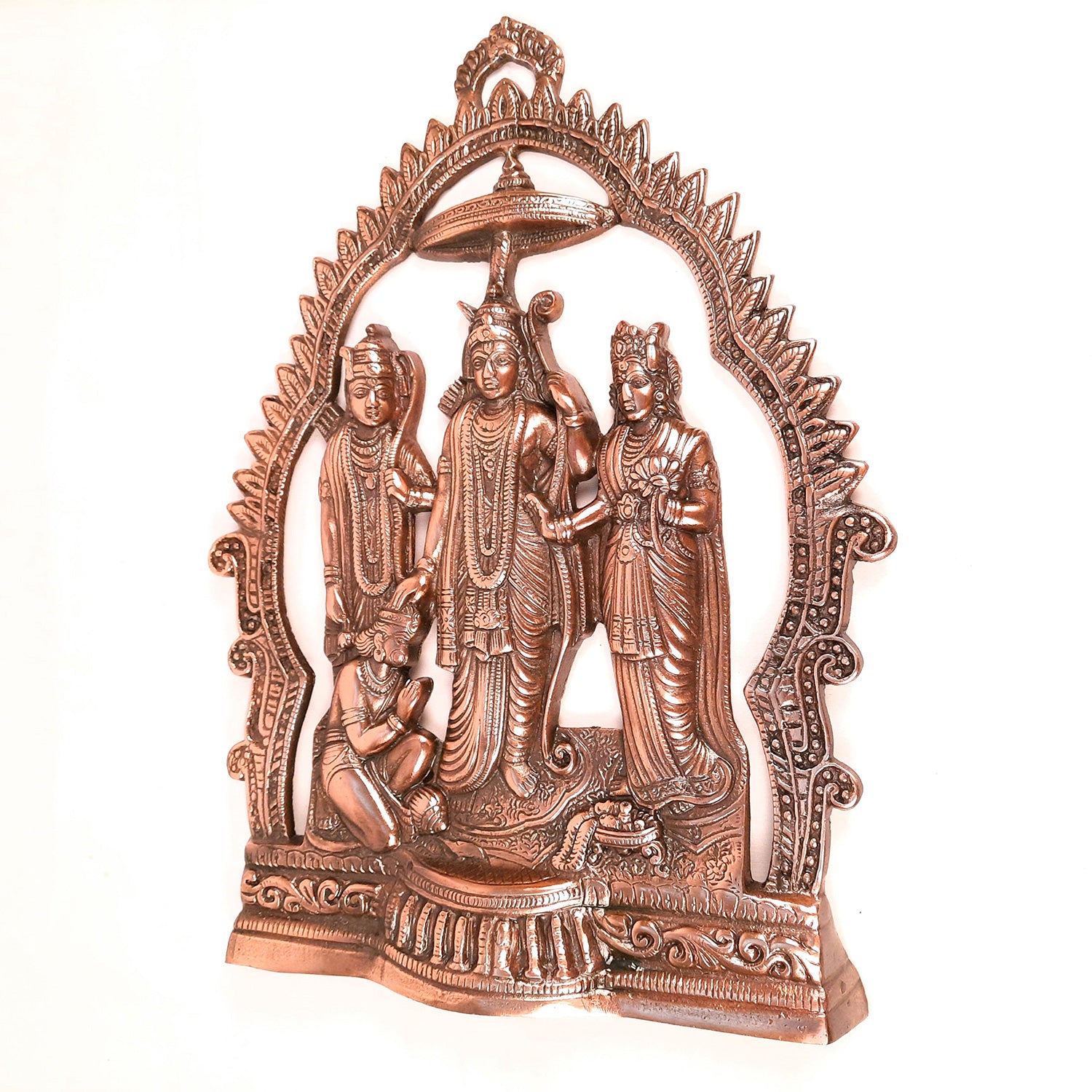 Ram Darbar Wall Hanging Statue | Shri Ram, Sita, Laxman With Hanuman Wall Idol - for Puja Room, Home, Living Room, Temple, Office & Gifts - 16 Inch - apkamart