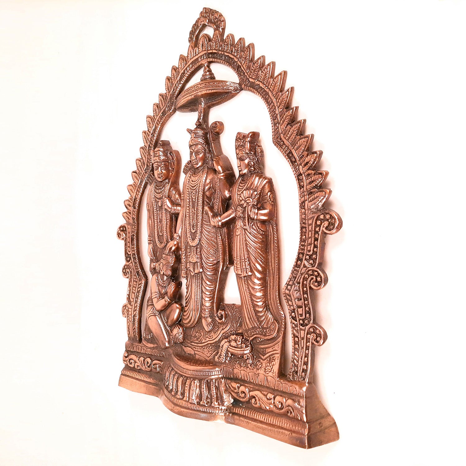 Ram Darbar Wall Hanging Statue | Shri Ram, Sita, Laxman With Hanuman Wall Idol - for Puja Room, Home, Living Room, Temple, Office & Gifts - 16 Inch - apkamart