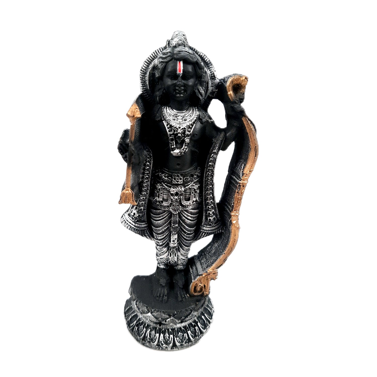 Ram Lalla Ayodhya Mandir Idol | Ram Lala Statue Miniature Sculpture - For Gift, Home Decor, Temple, Pooja, Car Dashboard - 5 Inch - apkamart