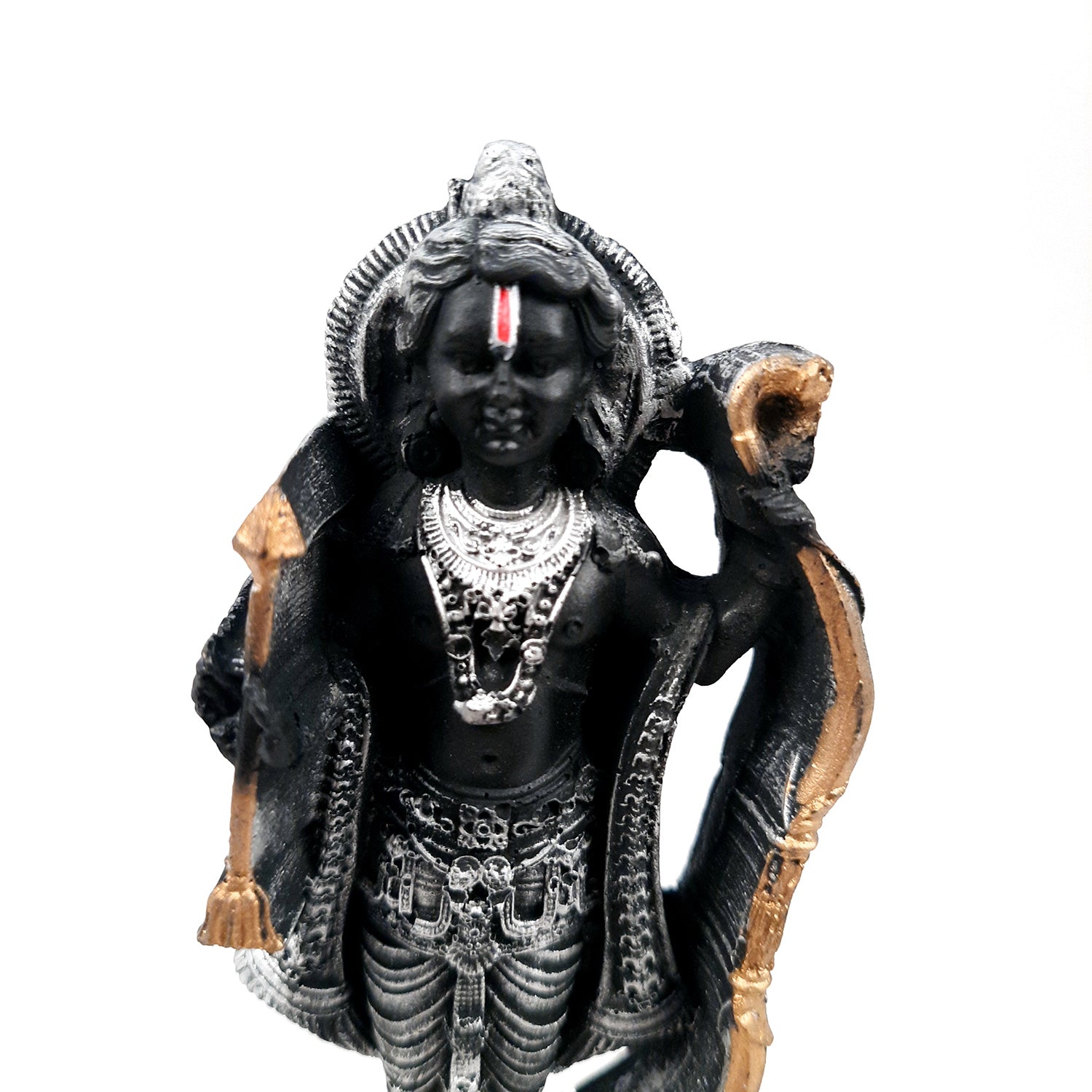 Ram Lalla Ayodhya Mandir Idol | Ram Lala Statue Miniature Sculpture - For Gift, Home Decor, Temple, Pooja, Car Dashboard - 5 Inch - apkamart