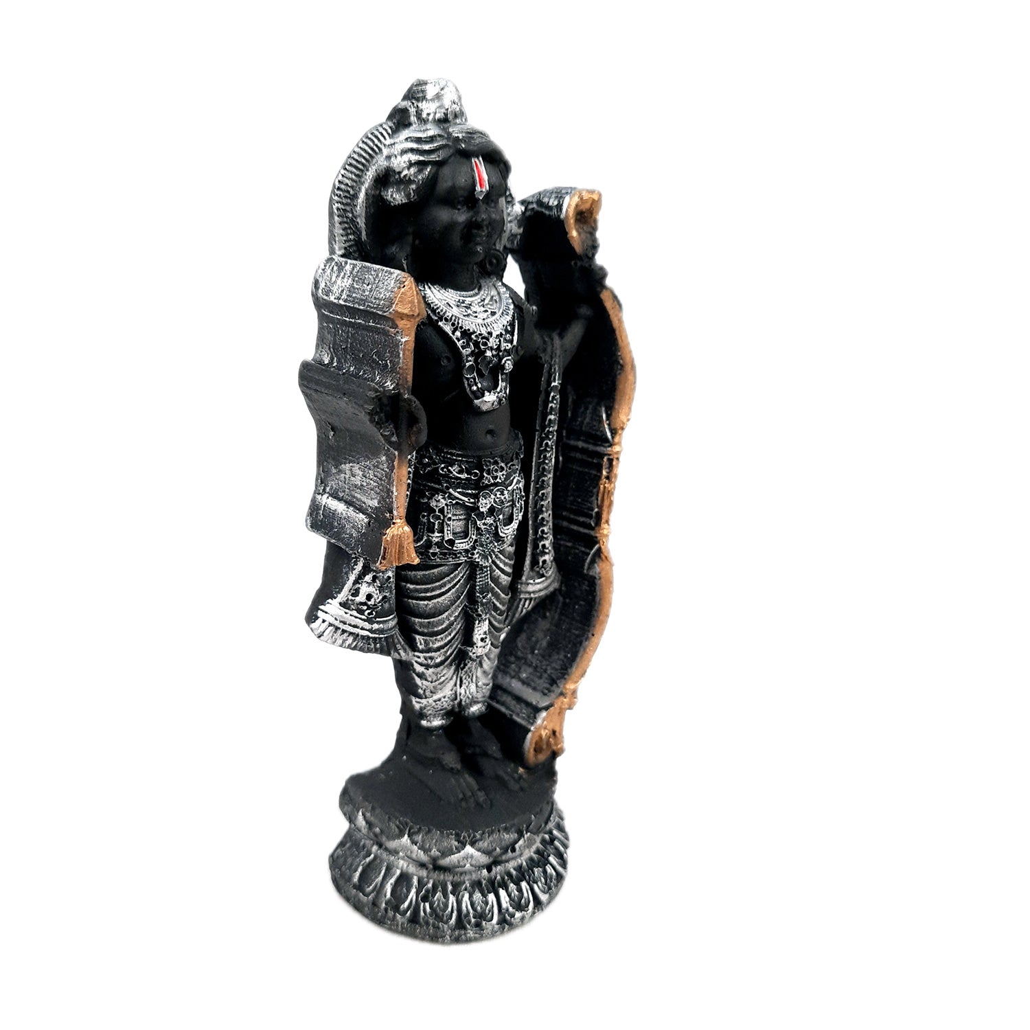 Ram Lalla Ayodhya Mandir Idol | Ram Lala Statue Miniature Sculpture - For Gift, Home Decor, Temple, Pooja, Car Dashboard - 5 Inch - apkamart