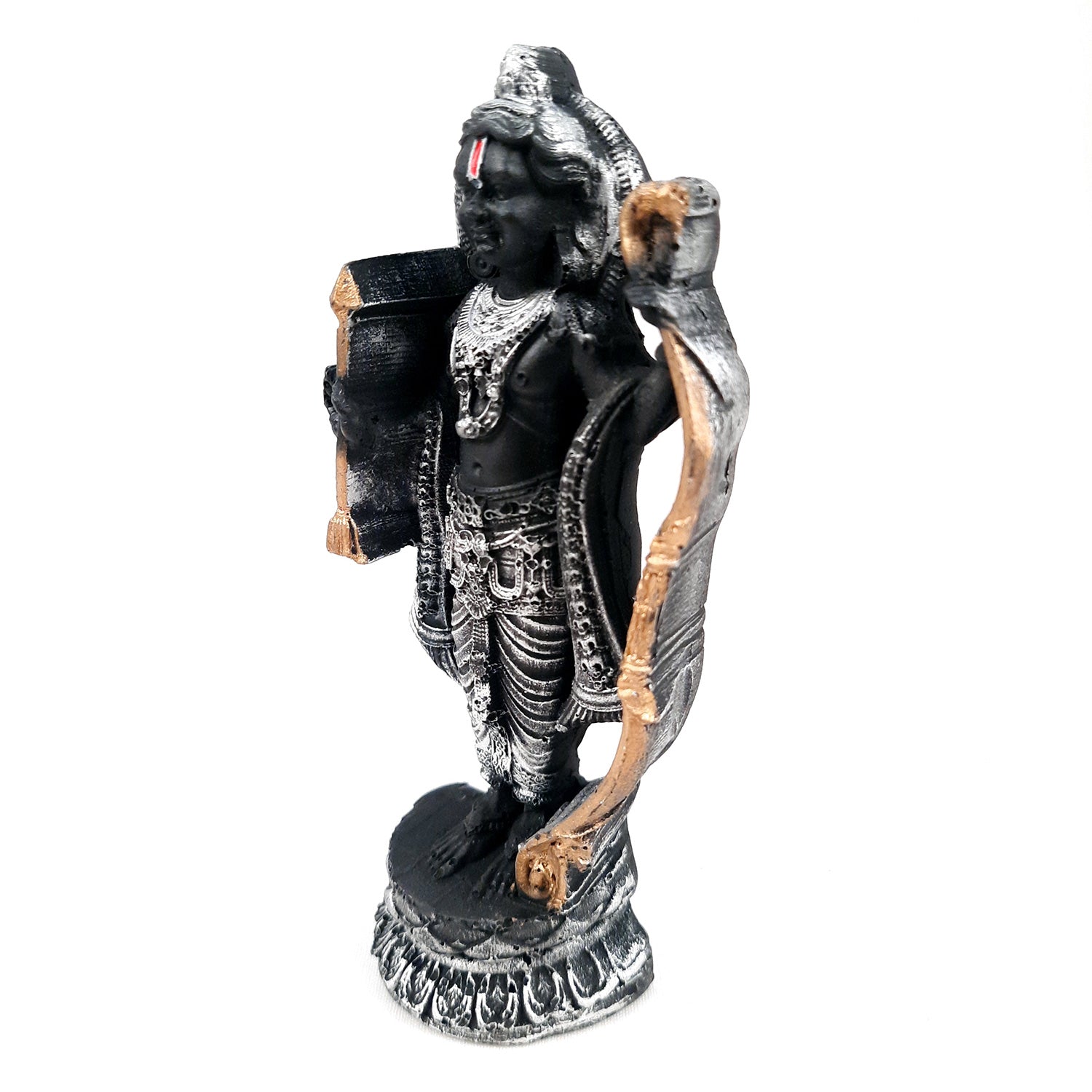 Ram Lalla Ayodhya Mandir Idol | Ram Lala Statue Miniature Sculpture - For Gift, Home Decor, Temple, Pooja, Car Dashboard - 5 Inch - apkamart