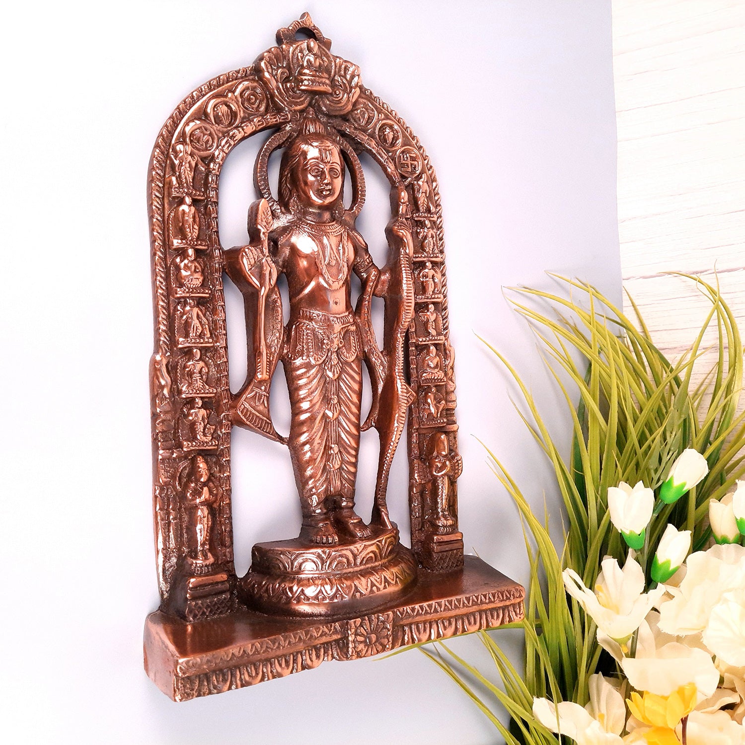 Ram Lalla Wall Hanging Statue | Shree Ram Lala Ayodhya Mandir Wall Idol - for Pooja, Home, Temple, Decor & Gift - apkamart #size_15 Inch