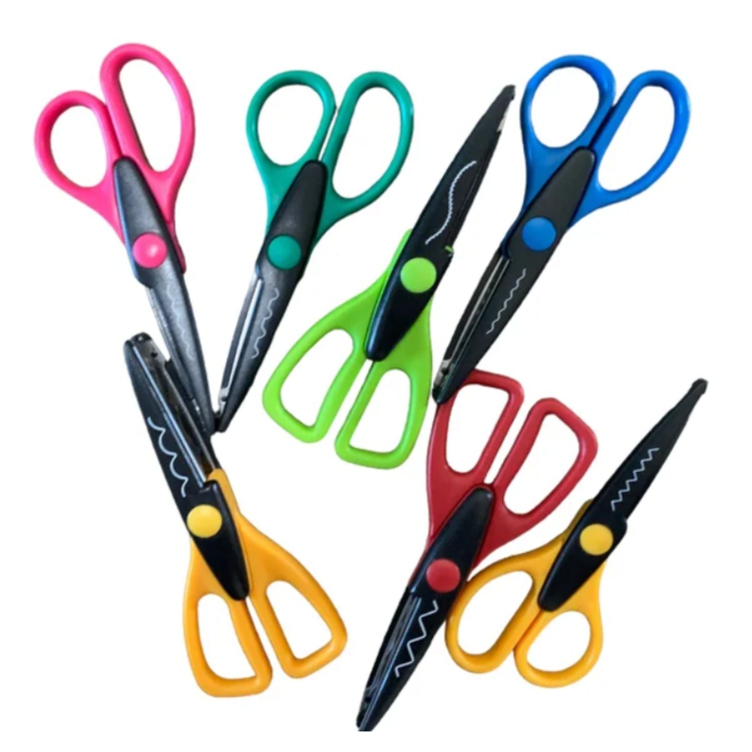 Zig zag Paper Shaper Scissor Set | Craft Tool | Fancy Scissors in Assorted Colors – for Art &Crafts, DIY, Scrapbooking, and Card Making