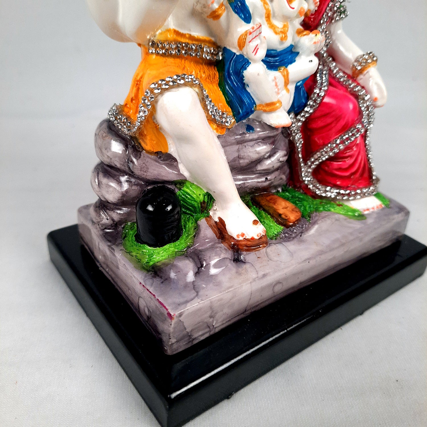 Shiv Parvati Ganesh Statue | Shiv Parivar Idol Showpiece - for Home, Puja Room, Table Decor, Living Room, Office Desk & Gift - apkamart