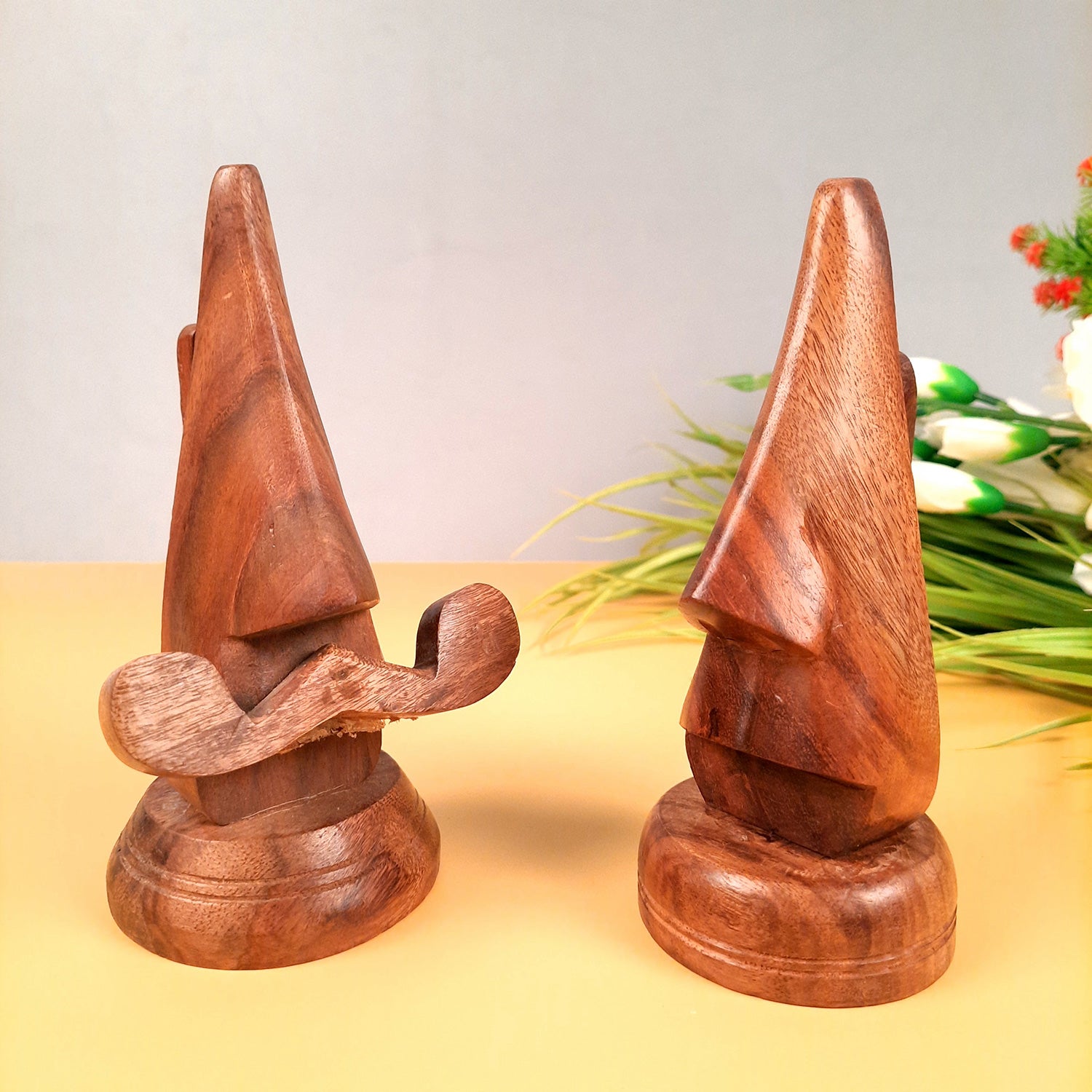 Wooden Nose Shaped Spectacle Holder | Specs Stand For Husband & Wife | Glasses Stands - For Home, Desktop, Table, Office Decor, Organization & Gifts - apkamart #Style_Design 1