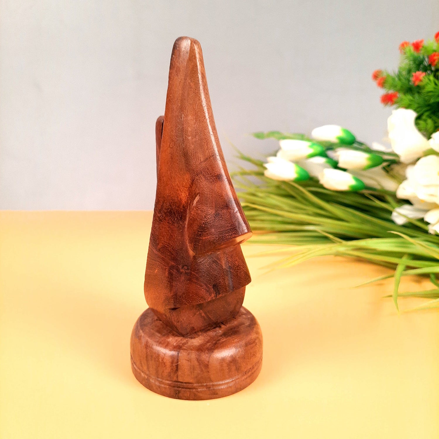 Wooden Nose Shaped Spectacle Holder | Specs Stand | Glasses Stands - For Home, Desktop, Table, Office Decor, Organization & Gifts - 6 Inch - Apkamart