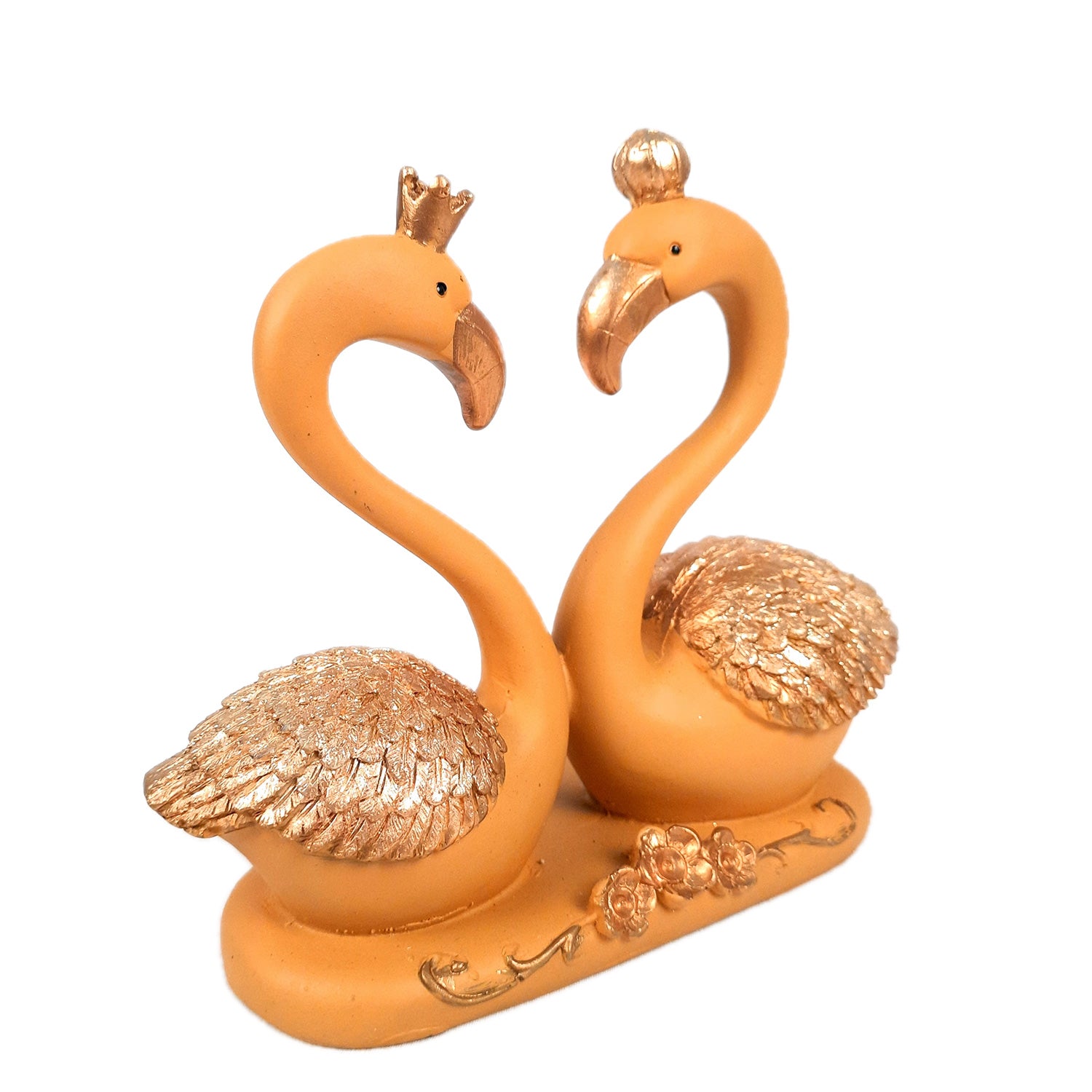 Swan Pair Showpiece | Swan Couple Statue | Kissing Duck Set - For Home, Table, Office, Desk Decor, Gift for him her - 7 inch - apkamart #Style_Design 3