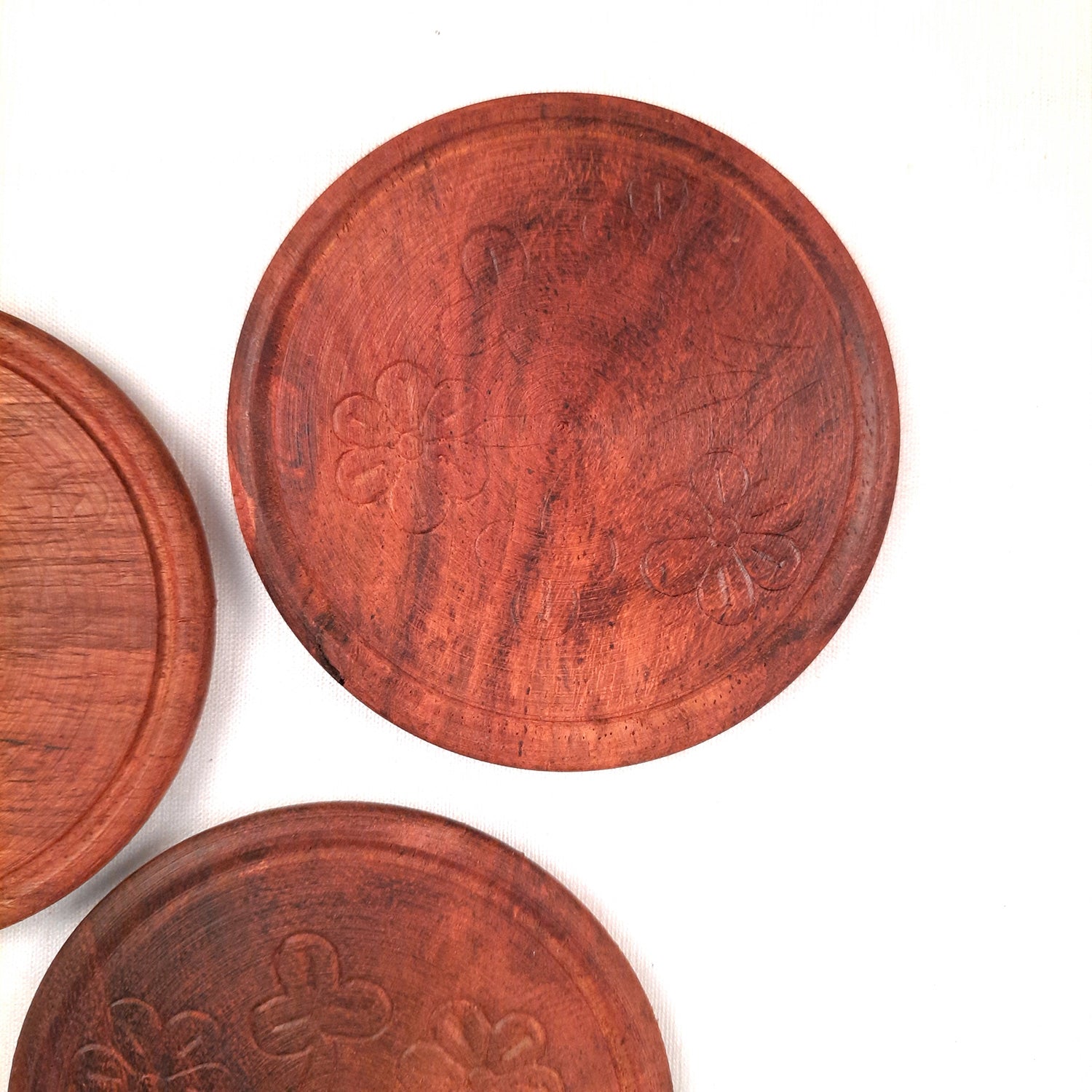 Tea Coasters | Wooden Coffee Coaster Set with Stand | Heat Pad | Dining Table Decor - for Kitchen, Bar, Tables, Hot Pots, Cups, Mugs - Set of 6 - apkamart #style_design 1