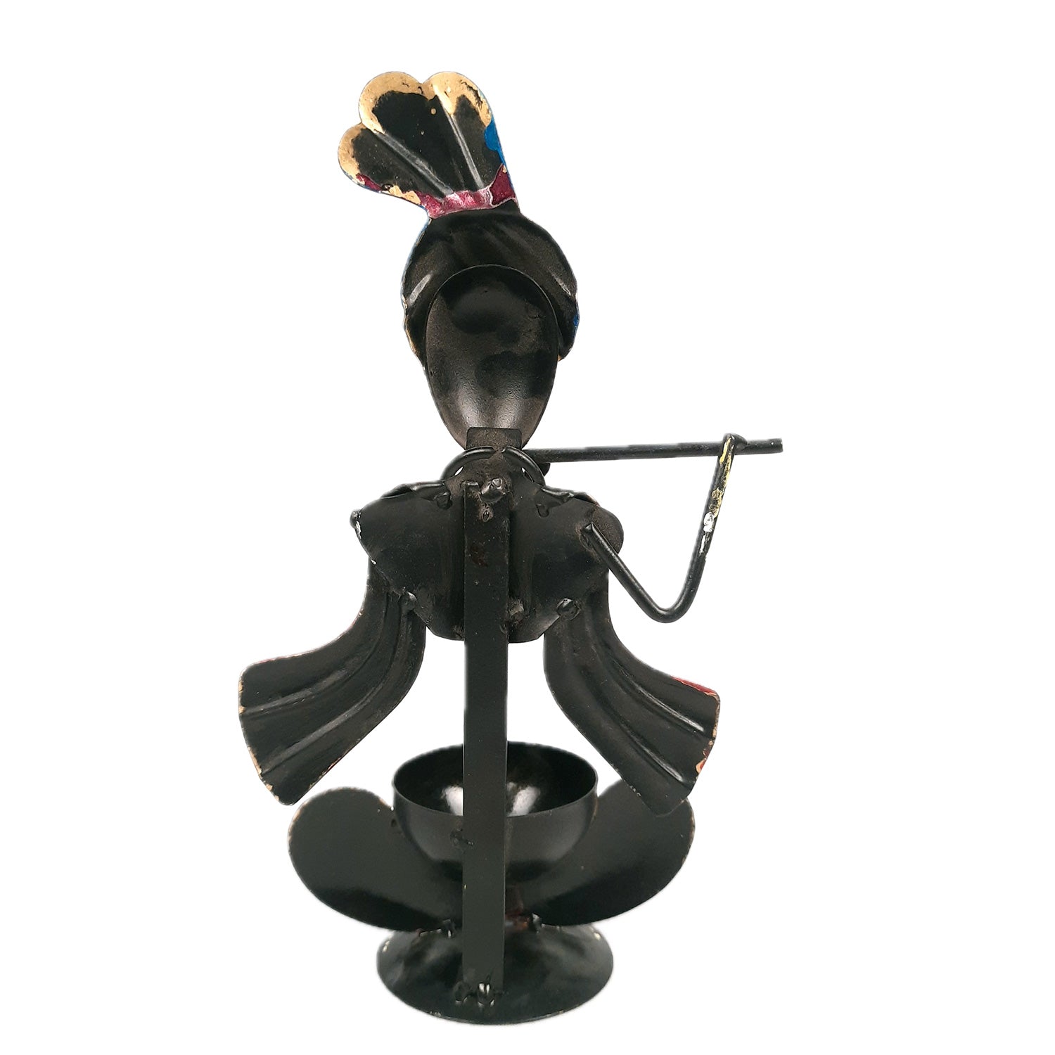 TeaLight Holder - Krishna Design | Candle T Light Holders Stand | Tea Light Candle Stands - For Home, Table, Living Room, Dining room, Bedroom Decor | For Diwali Decoration & Gifts - 10 Inch - Apkamart #Color_Black