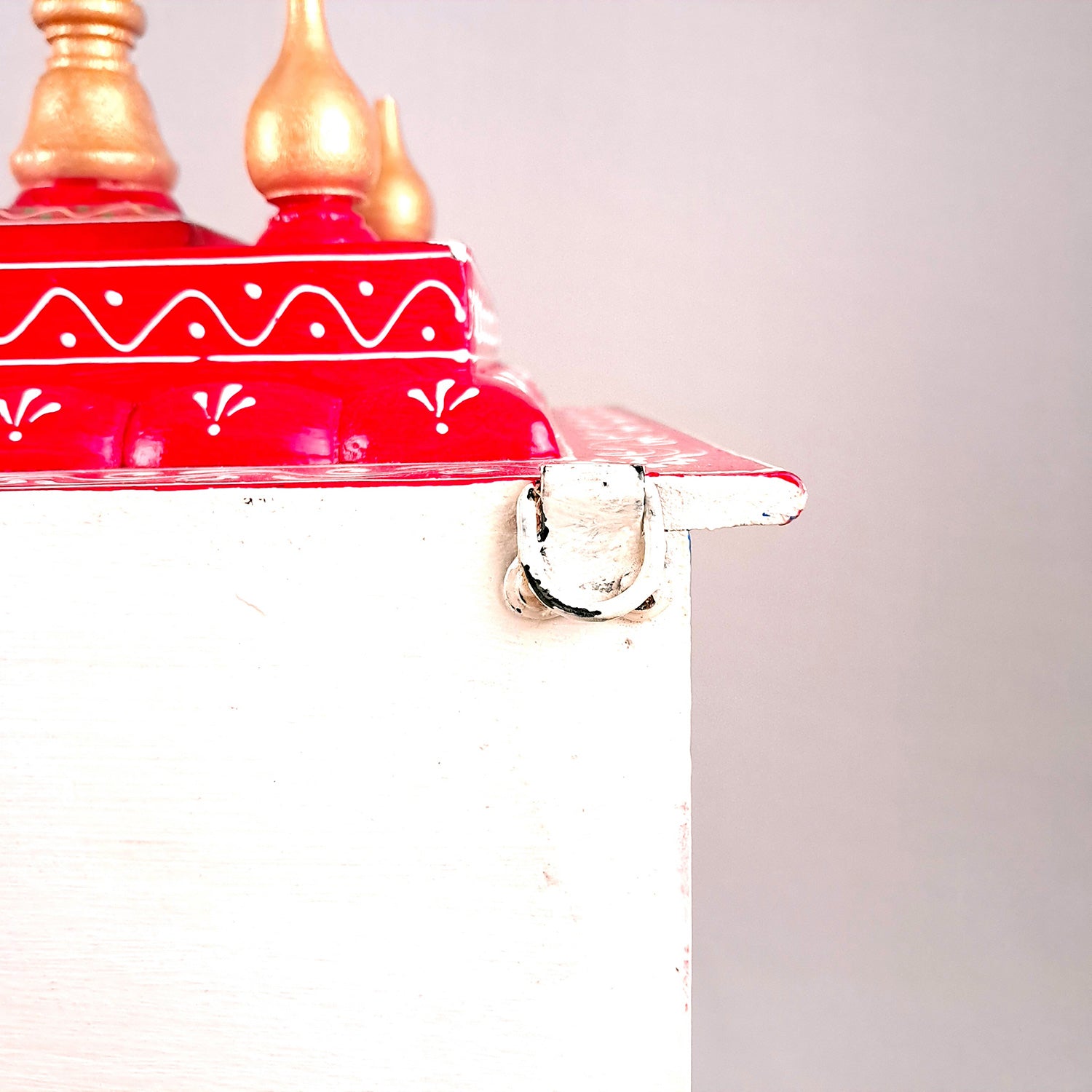 Home Temple Wooden | Pooja Mandir With Drawer & Sliding Plate for Keeping Diya & Agarbatti Stand With Door – For God, House, Puja Ghar, Office & Shop - Apkamart #color_White