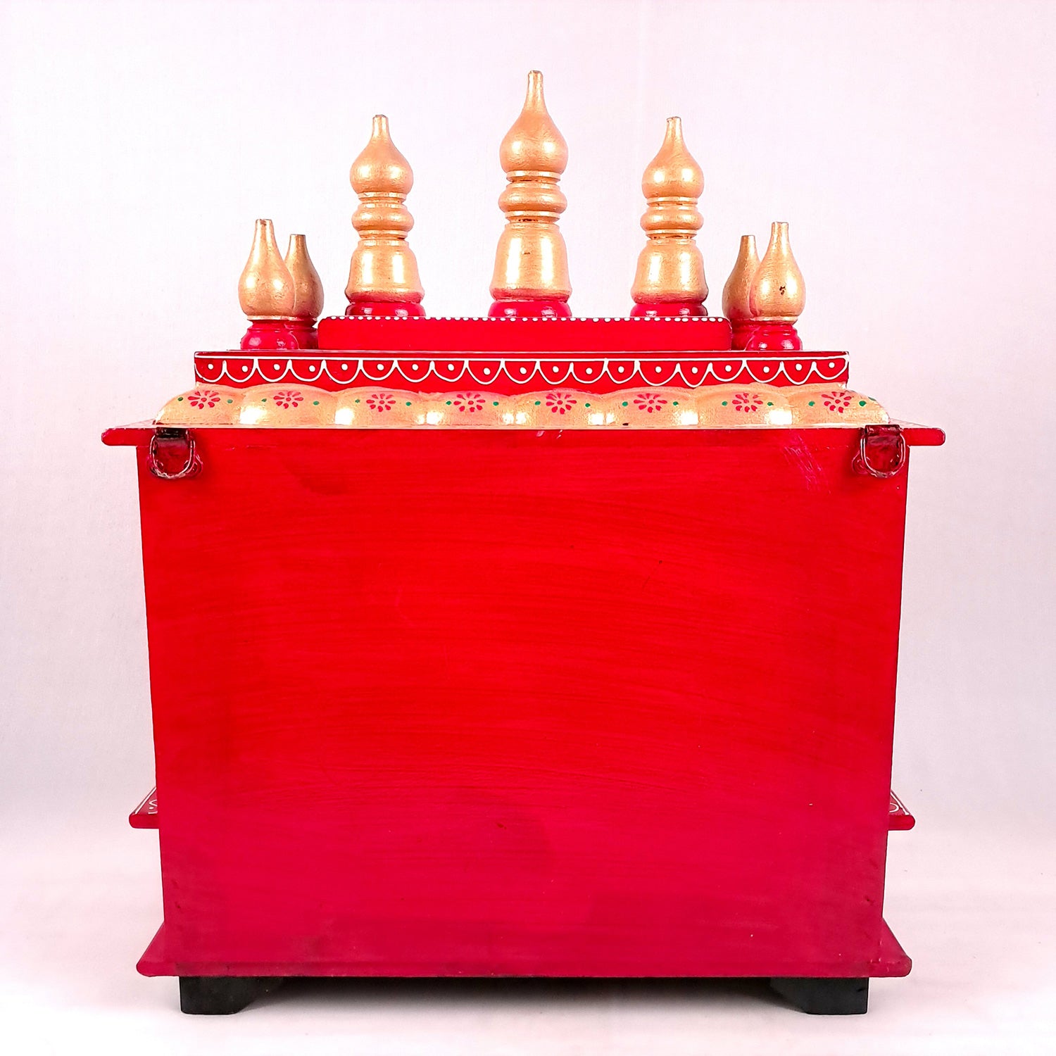 Home Temple Wooden | Pooja Mandir With Drawer & Sliding Plate for Keeping Diya & Agarbatti Stand – For God, House, Puja Ghar, Office & Shop - Apkamart #Color_Red