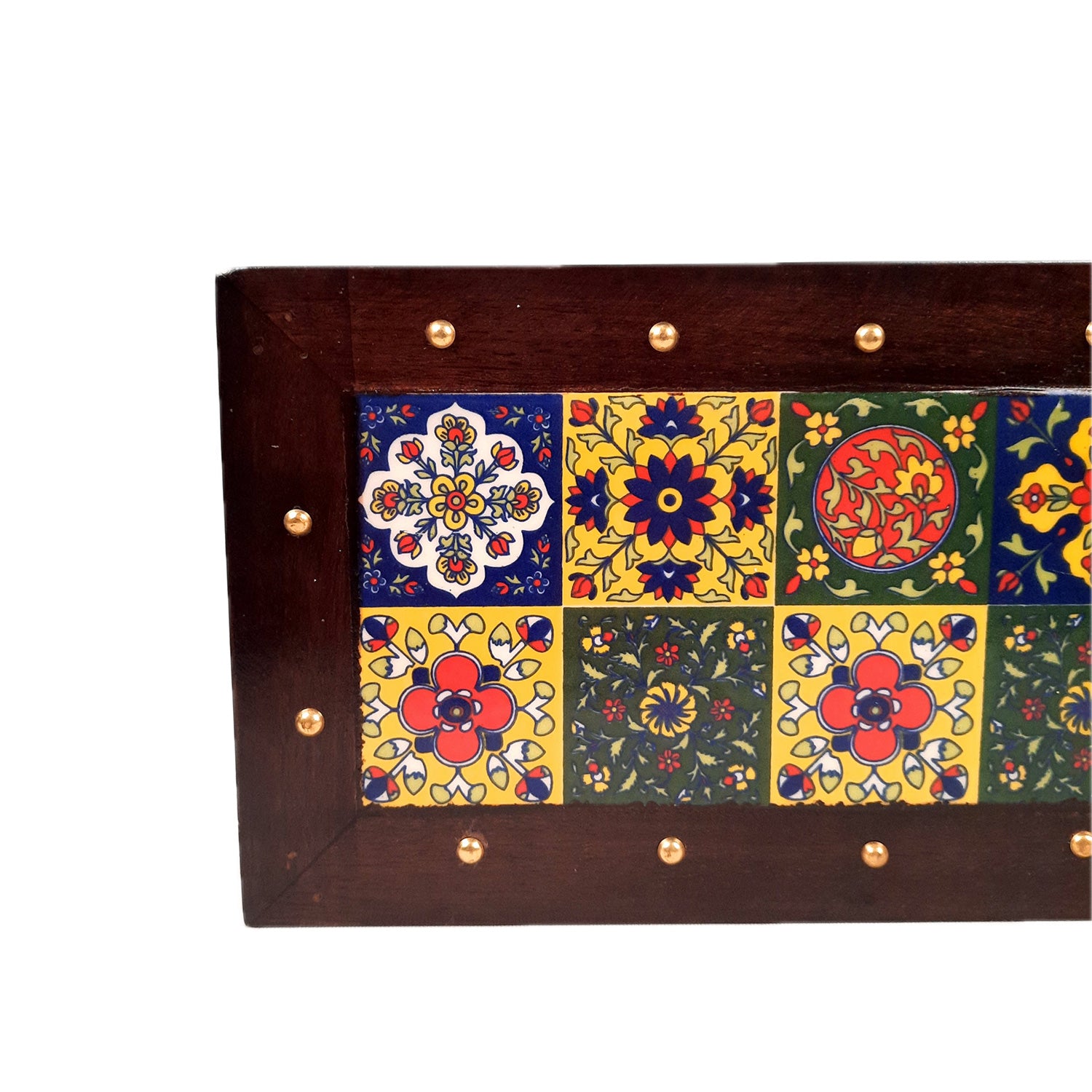 Tile Chowki - Bajot For Pooja & Home Decor - 10 Inch - apkamart