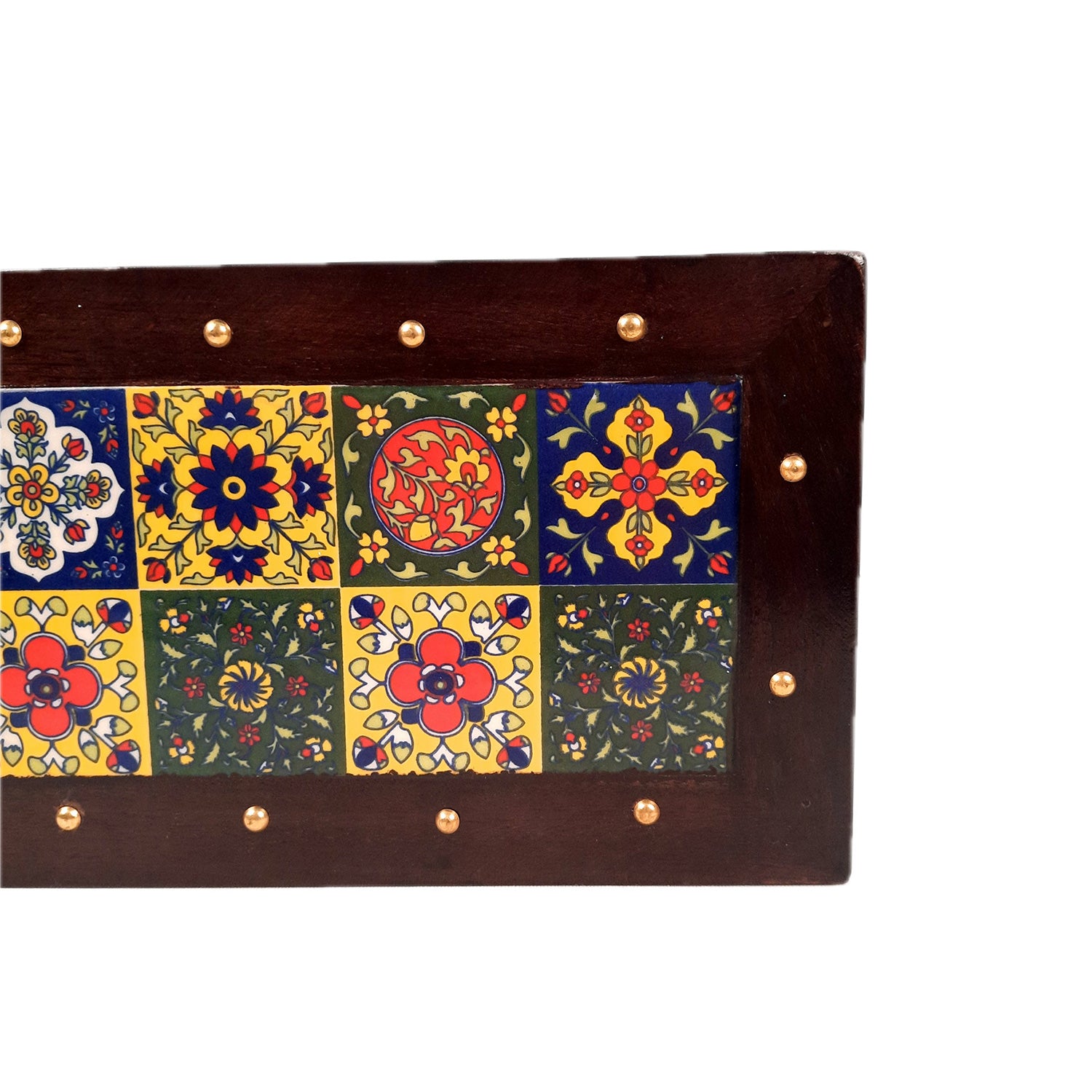 Tile Chowki - Bajot For Pooja & Home Decor - 10 Inch - apkamart