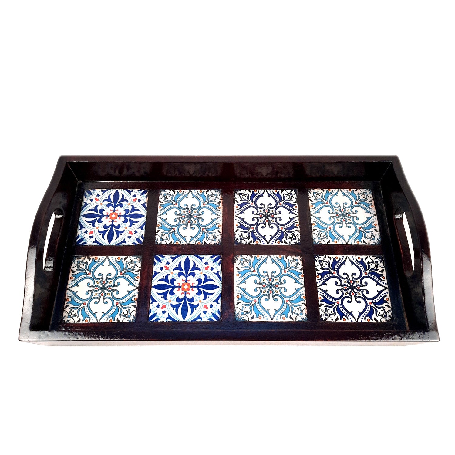 Wooden Serving Tray | Tile Tray - 15 Inch- Apkamart - apkamart #Style_Designer