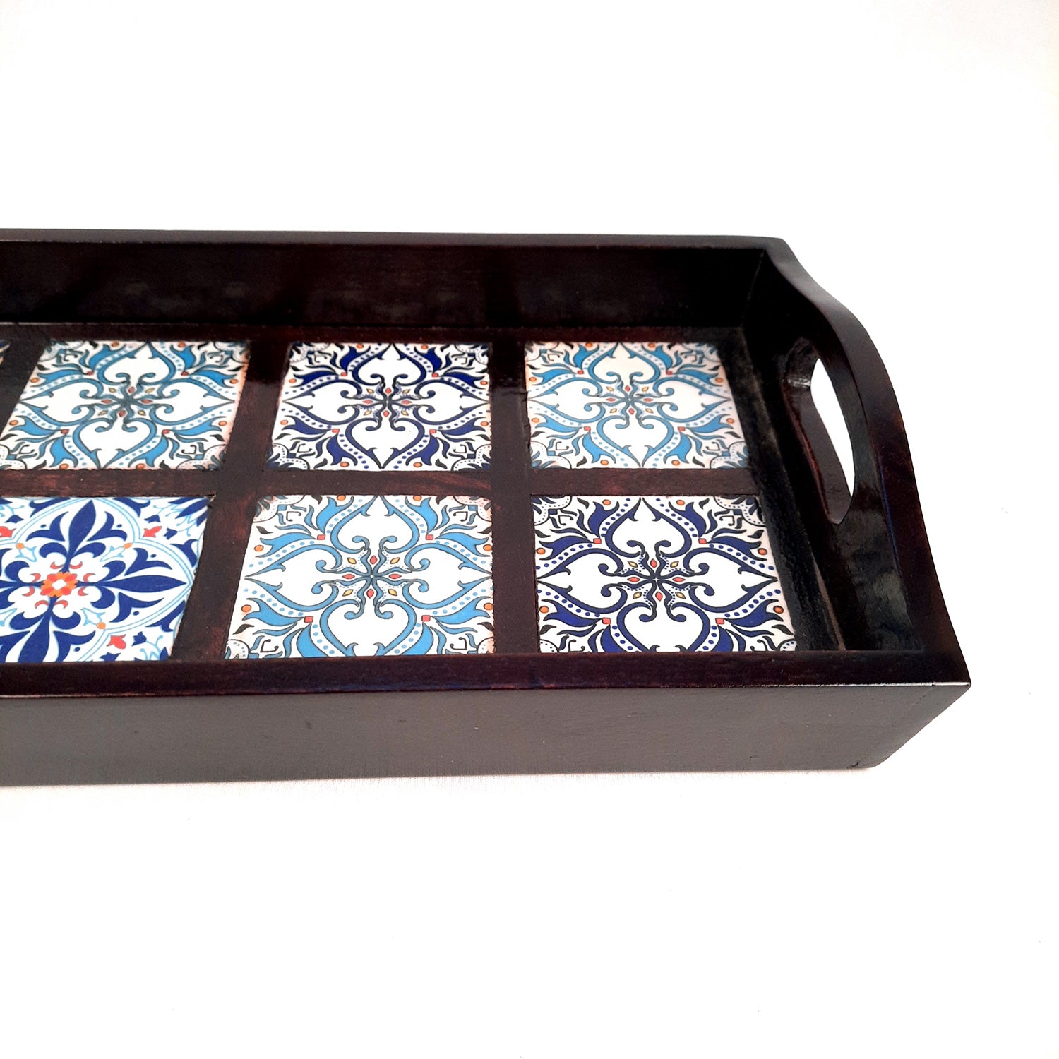 Wooden Serving Tray | Tile Tray - 15 Inch- Apkamart - apkamart #Style_Designer