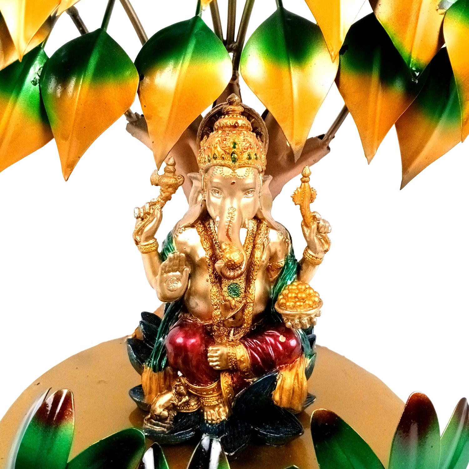 Tree Showpiece | Display Stand / Aasan for God Statues, Idols & Buddha Showpieces - for Temple, Home, Living Room, Office Desk, Mandir Decor & Gifts - 14 Inch - Apkamart
