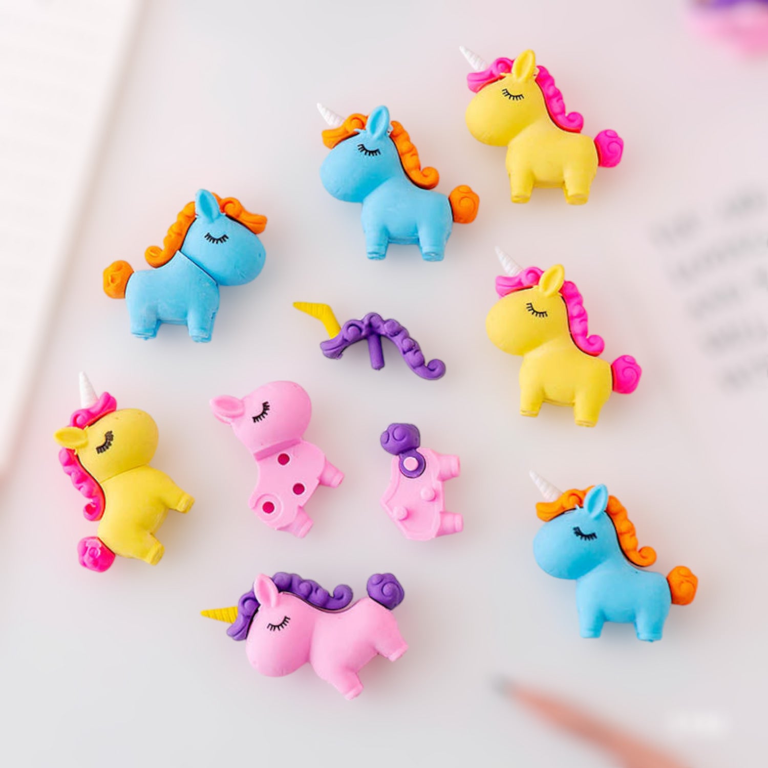 Kids Eraser Unicorn Shape - For School, Kids, Birthday Return Gift