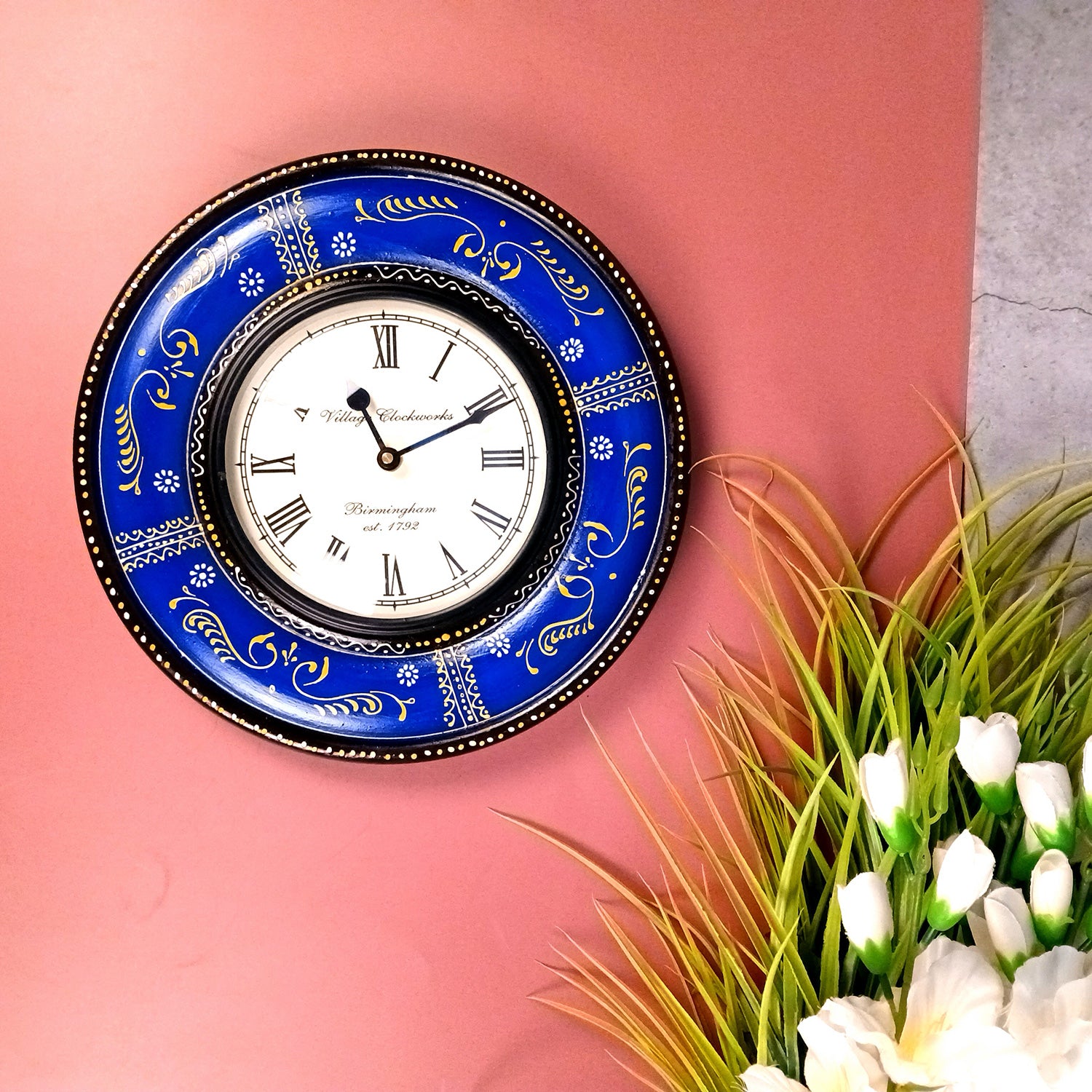 Wall Clock for Home | Wall Mount Analog Round Clock | Antique Deewar Ghadi - For Living Room, Bedroom, Hall, Office Decor & Gift- Apkamart #Style_Design 3