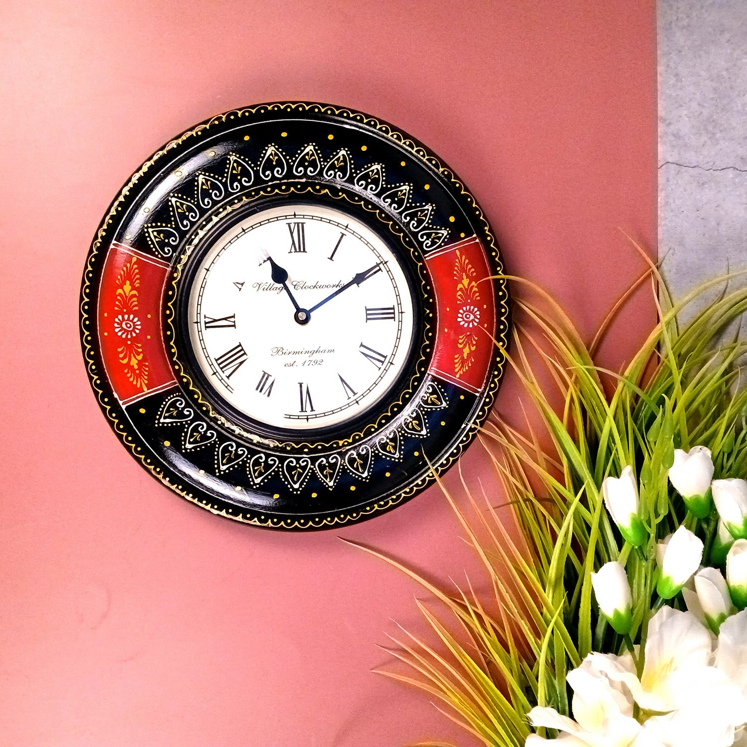 Wall Clock for Home | Wall Mount Analog Round Clock | Antique Deewar Ghadi - For Living Room, Bedroom, Hall, Office Decor & Gift- Apkamart #Style_Design 2