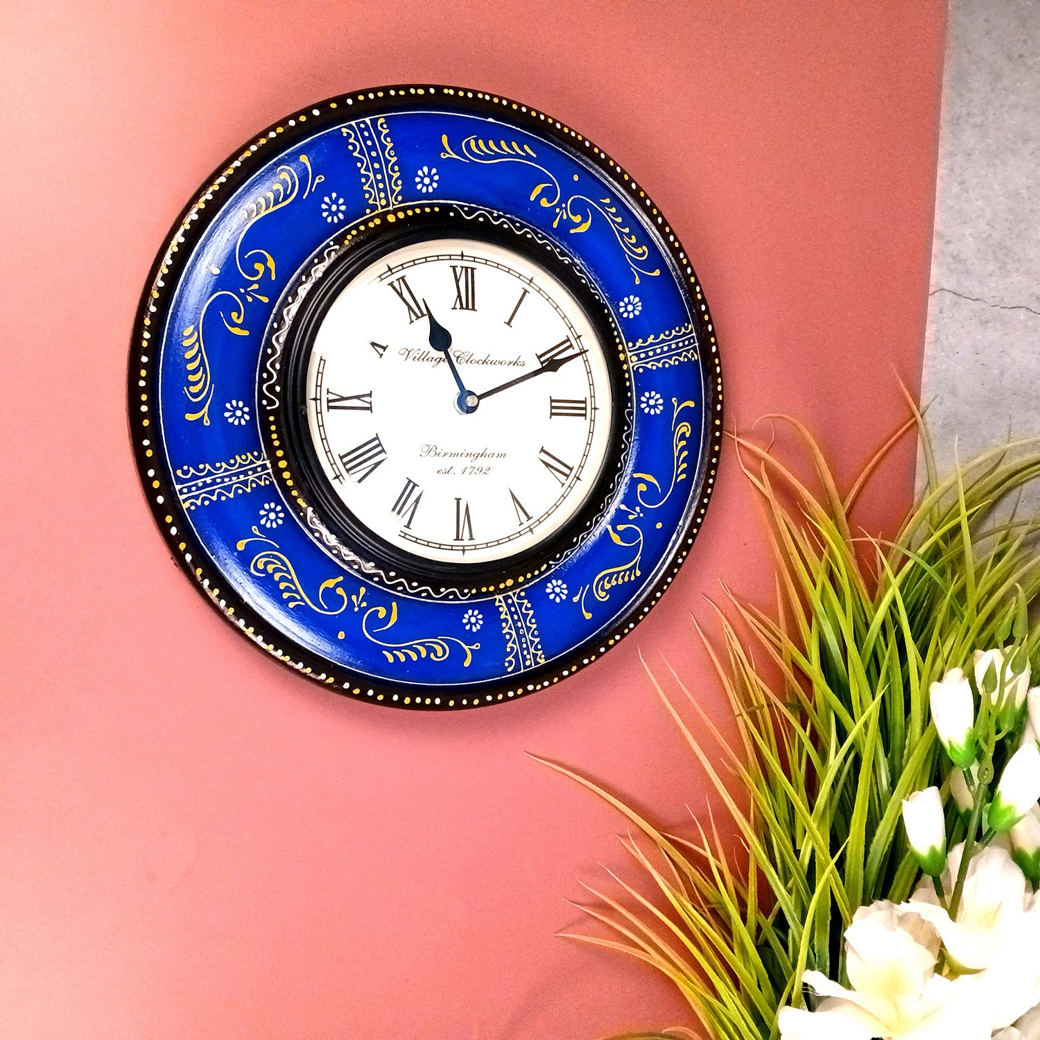 Wall Clock for Home | Wall Mount Analog Round Clock | Antique Deewar Ghadi - For Living Room, Bedroom, Hall, Office Decor & Gift- Apkamart #Style_Design 3