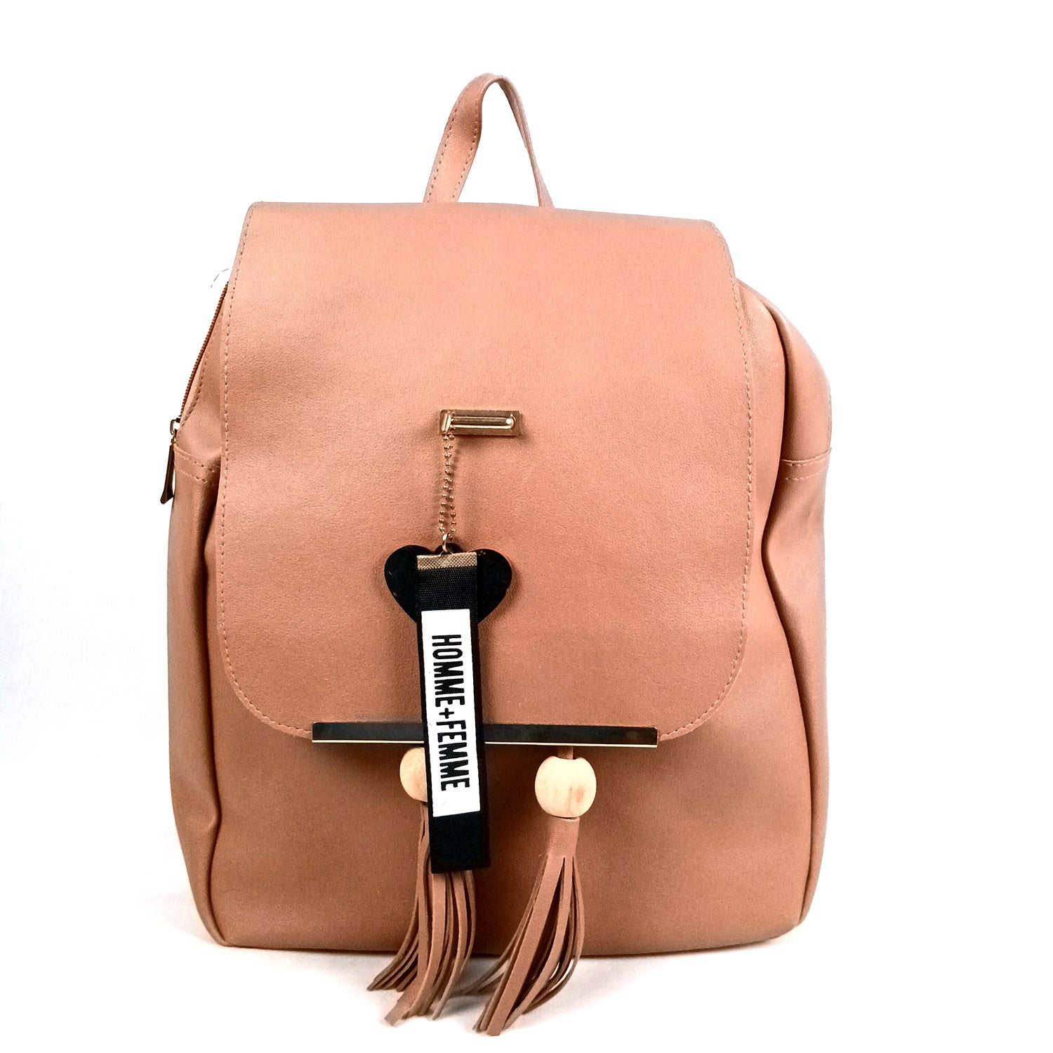 Backpack Bag |Premium PU Leather Casual Pithu Bags | Latest Trendy Office Bag | School & College Bags - For Woman, Girls, Laptop, Office & Gifts - Apkamart #Colour_Pink