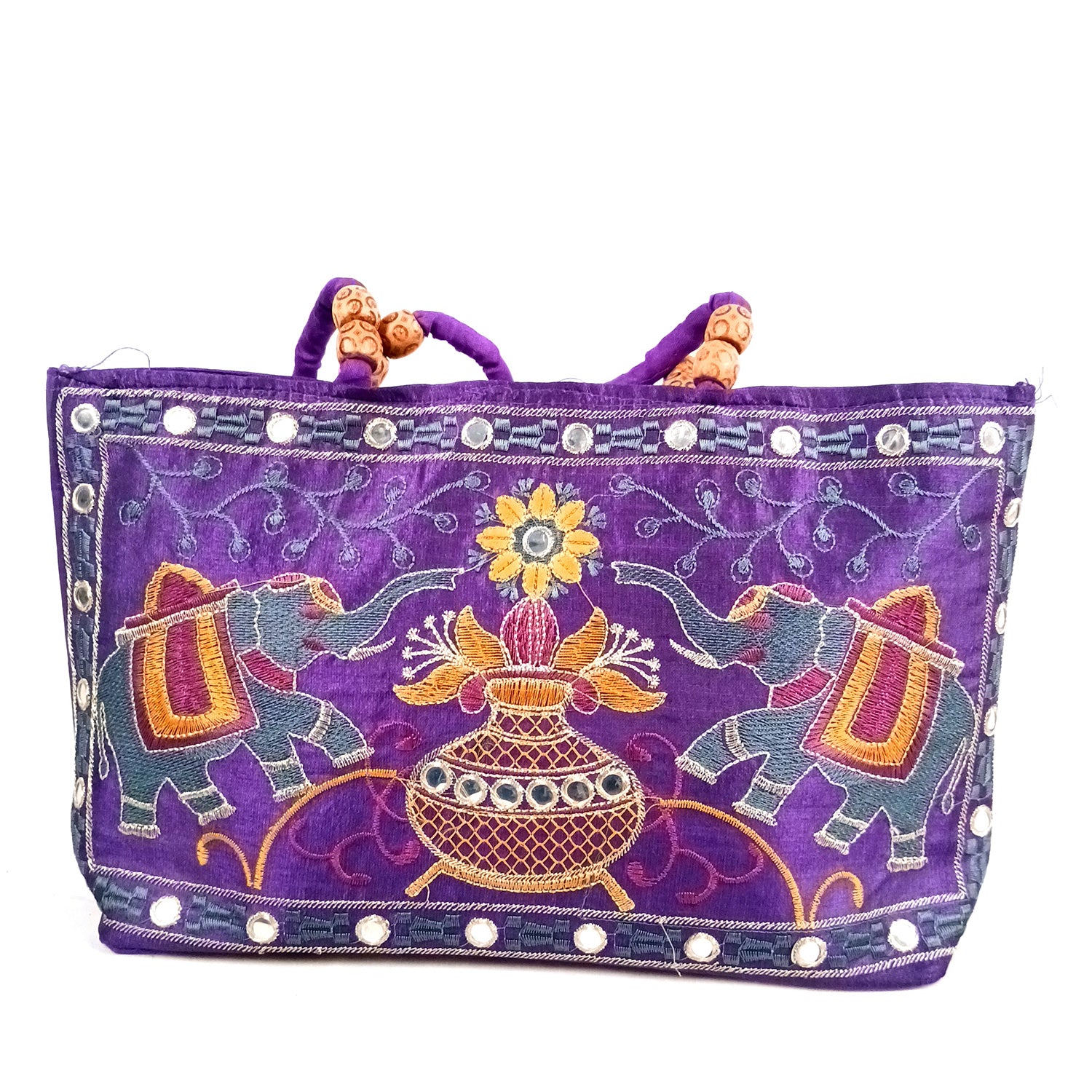 Clutch Bags With Embroidery Work | Latest Trendy Shoulder Sling Bags | Stylish Ladies Purse Handbag - For Woman, Girls, Tablet, Office & Gifts - Apkamart #Colour_Purple