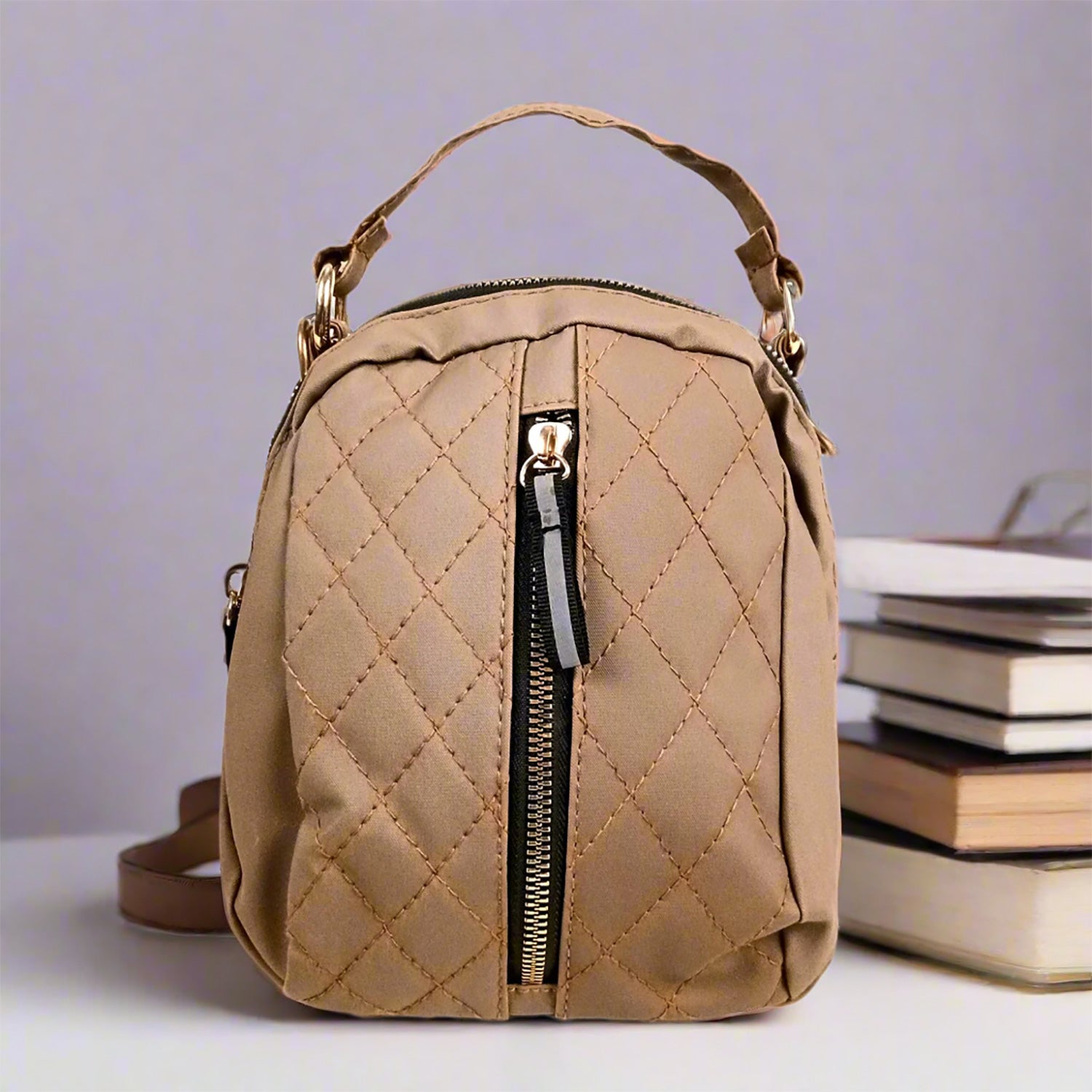 Backpack Bag | Casual Pithu Bags | Latest Trendy Office Bag | School & College Bags for Girls - For Woman, Girls, Laptop, Office & Gifts - Apkamart #Colour_Brown