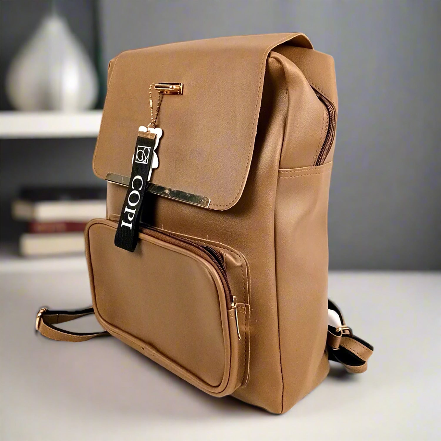 Backpack Bag | Premium PU Leather Casual Backpack | Latest Trendy Pithoo Bags | School & College Bags - For Woman, Girls, Laptop, Office & Gifts - Apkamart