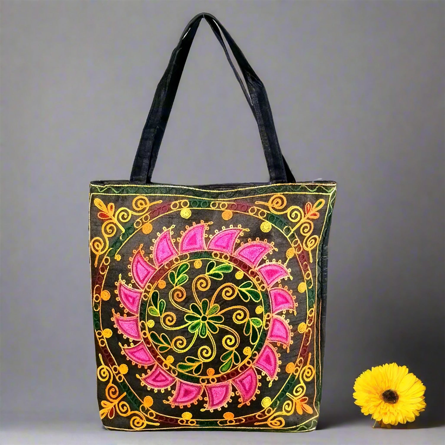 Women's Handbags | Big Shoulder Tote Bags With Embroidery Work | Top Handle Stylish Large Capacity Bag - Apkamart #Style_Design 2