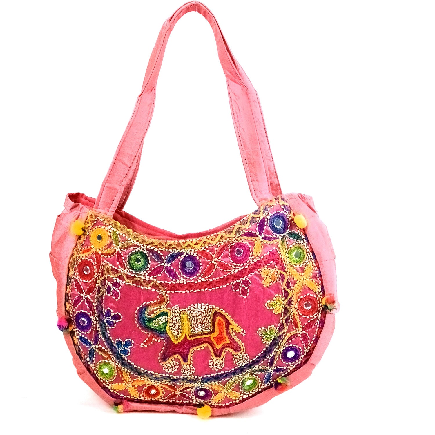 Sling Bag With Embroidery Work | Ethnic Shoulder Party Bags | Stylish Ladies Purse Handbag - For Woman, Girls, Tablet, Office & Gifts - 18 Inch - Apkamart