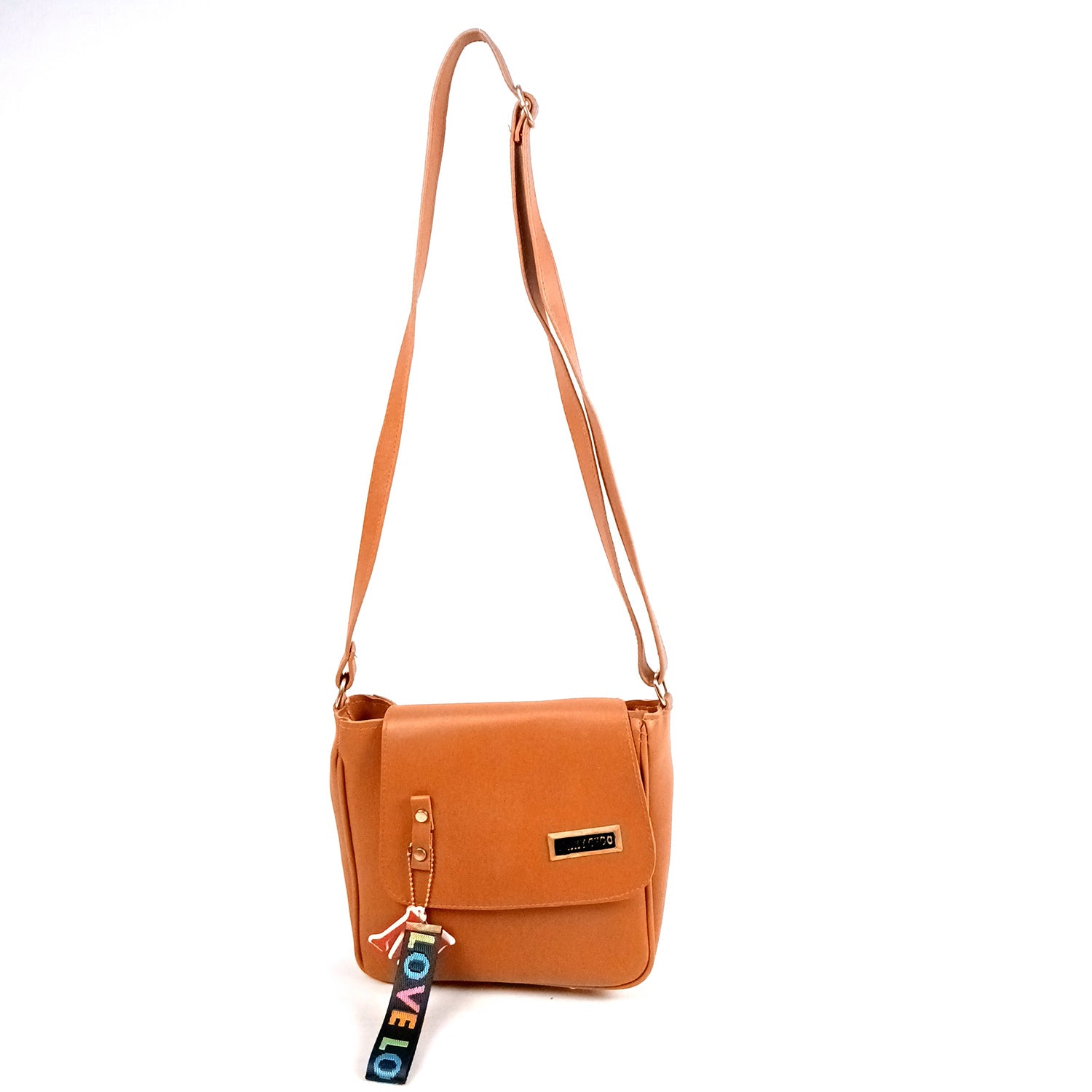 Sling Bag | Latest Trendy Cross Body Bag | Premium PU Leather Shoulder Bags | Stylish Ladies Purse Handbag - For Woman, Girls, Parties, Office & Gifts - Apkamart #Colour_Orange