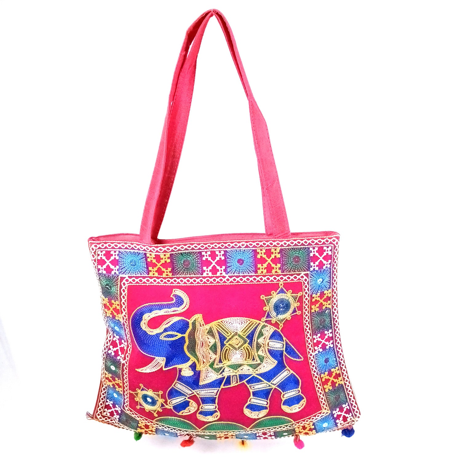 Women's Tote Handbags | Big Shoulder Bags With Embroidery Work | Top Handle Stylish Large Capacity Bag - Akamart #Style_Design 2