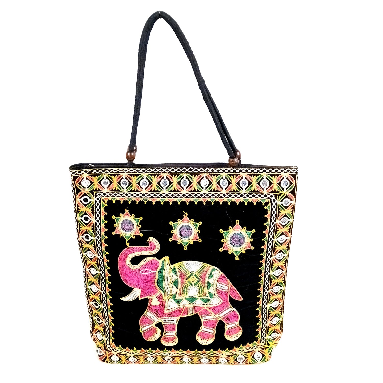 Women's Tote Handbags | Big Shoulder Bags With Embroidery Work | Top Handle Stylish Large Capacity Bag - 16 Inch - Apkamart