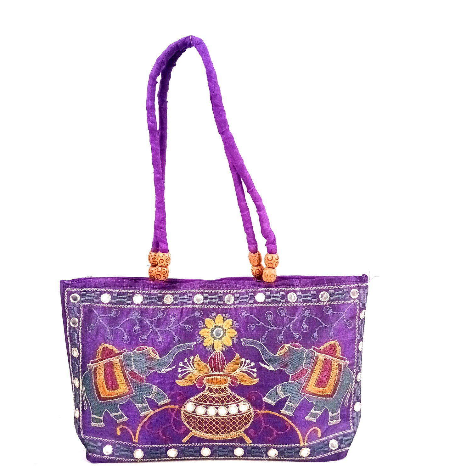 Clutch Bags With Embroidery Work | Latest Trendy Shoulder Sling Bags | Stylish Ladies Purse Handbag - For Woman, Girls, Tablet, Office & Gifts - Apkamart #Colour_Purple