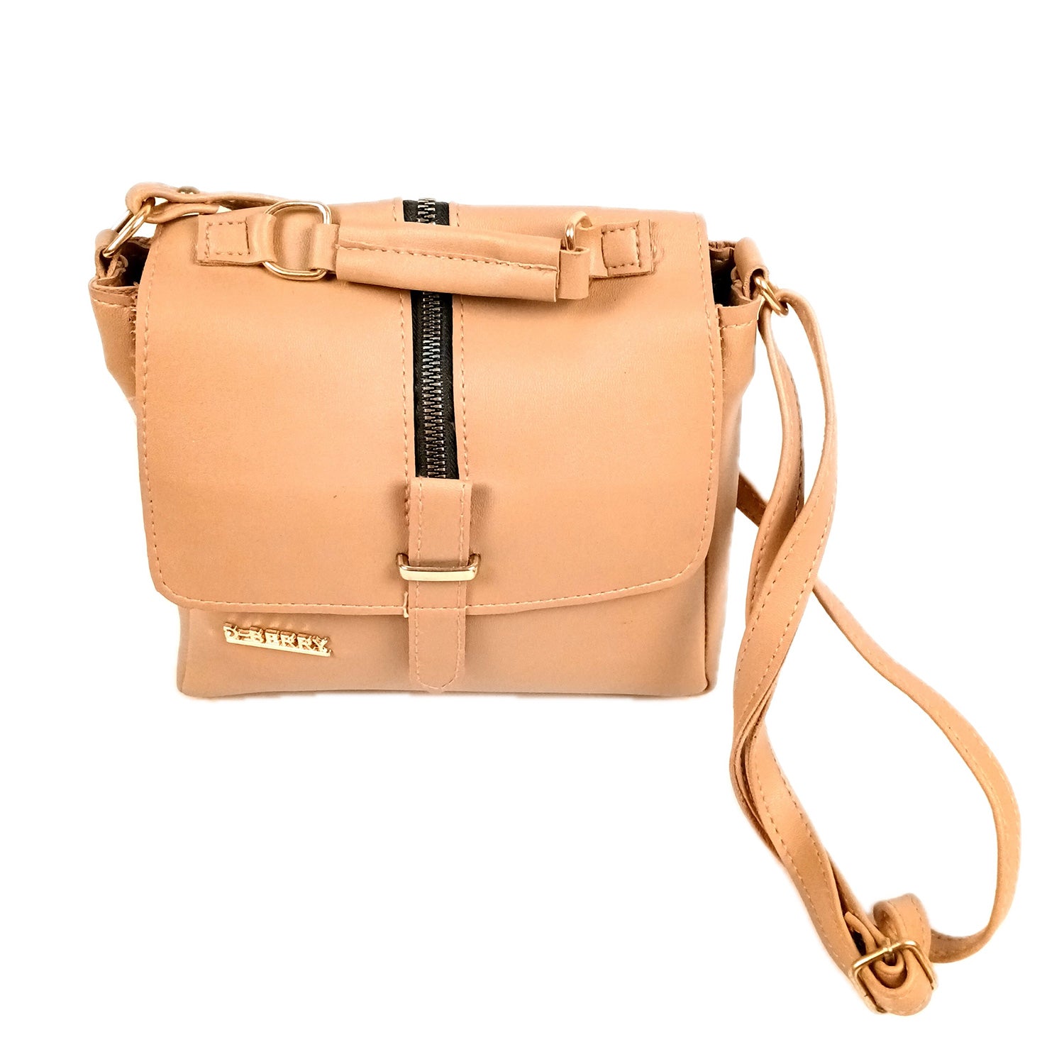 Sling Bag | Latest Trendy Cross Body Bag | Premium PU Leather Shoulder Bags | Stylish Ladies Purse Handbag - For Woman, Girls, Parties, Office & Gifts - Apkamart #Colour_Peach