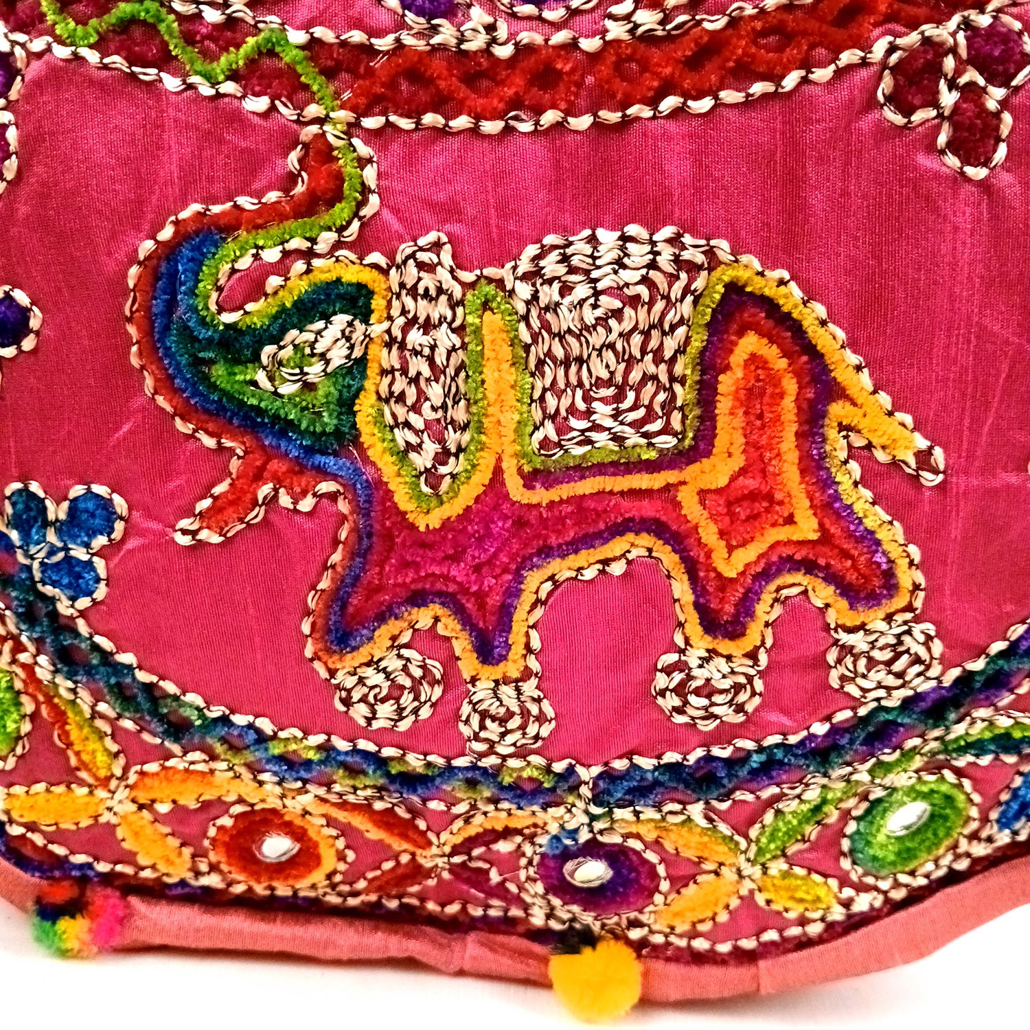 Sling Bag With Embroidery Work | Ethnic Shoulder Party Bags | Stylish Ladies Purse Handbag - For Woman, Girls, Tablet, Office & Gifts - 18 Inch - Apkamart