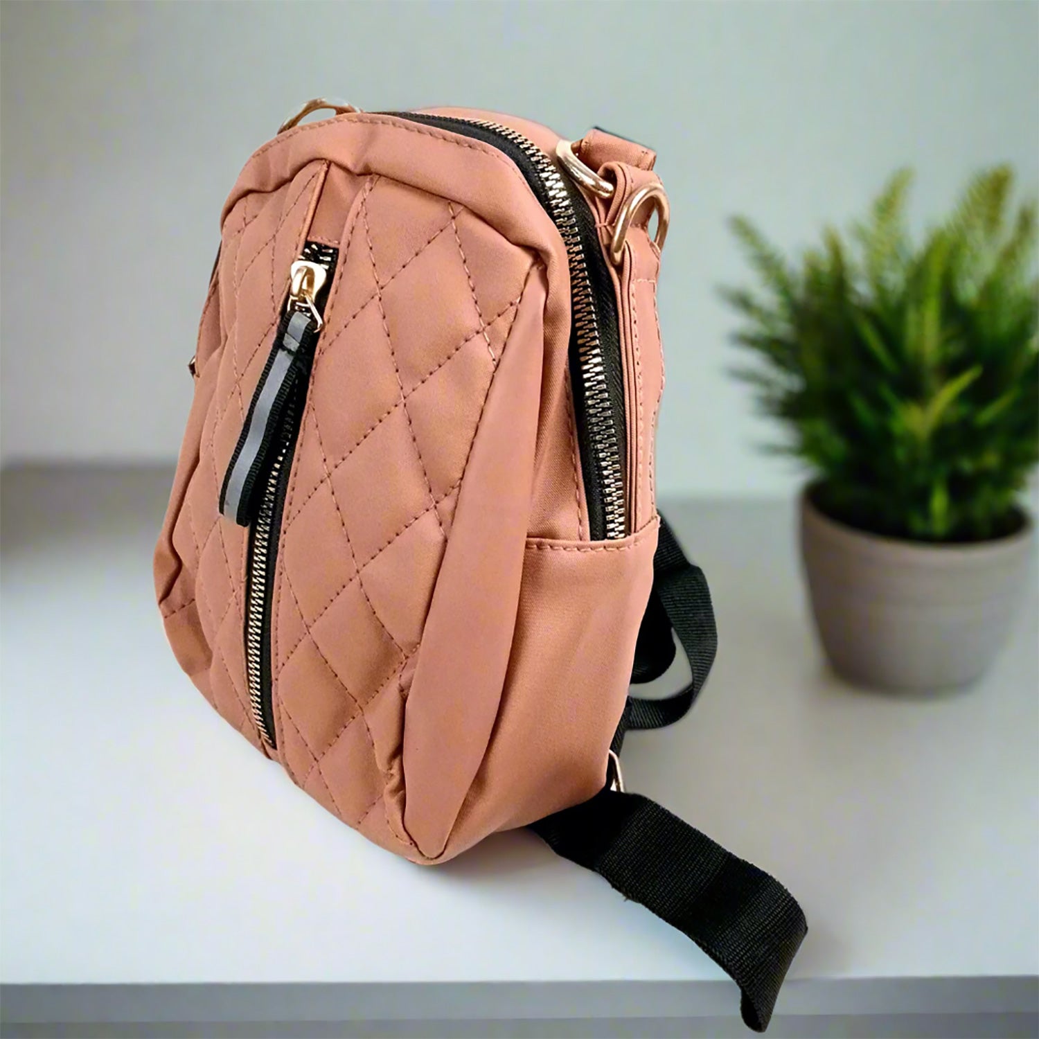 Backpack Bag | Casual Pithu Bags | Latest Trendy Office Bag | School & College Bags for Girls - For Woman, Girls, Laptop, Office & Gifts - Apkamart #Colour_pink