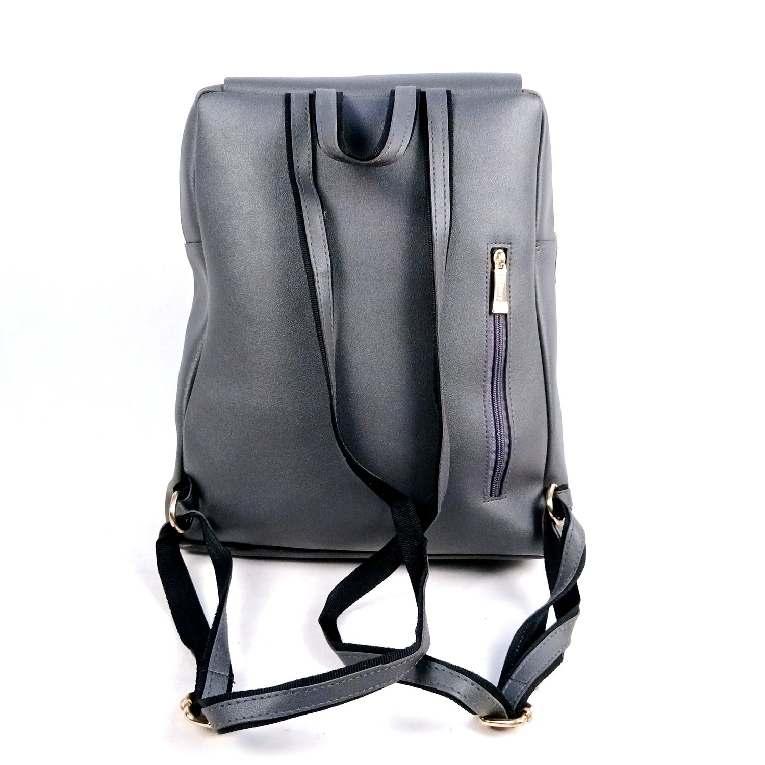 Backpack Bag |Premium PU Leather Casual Pithu Bags | Latest Trendy Office Bag | School & College Bags - For Woman, Girls, Laptop, Office & Gifts - Apkamart #Colour_Grey