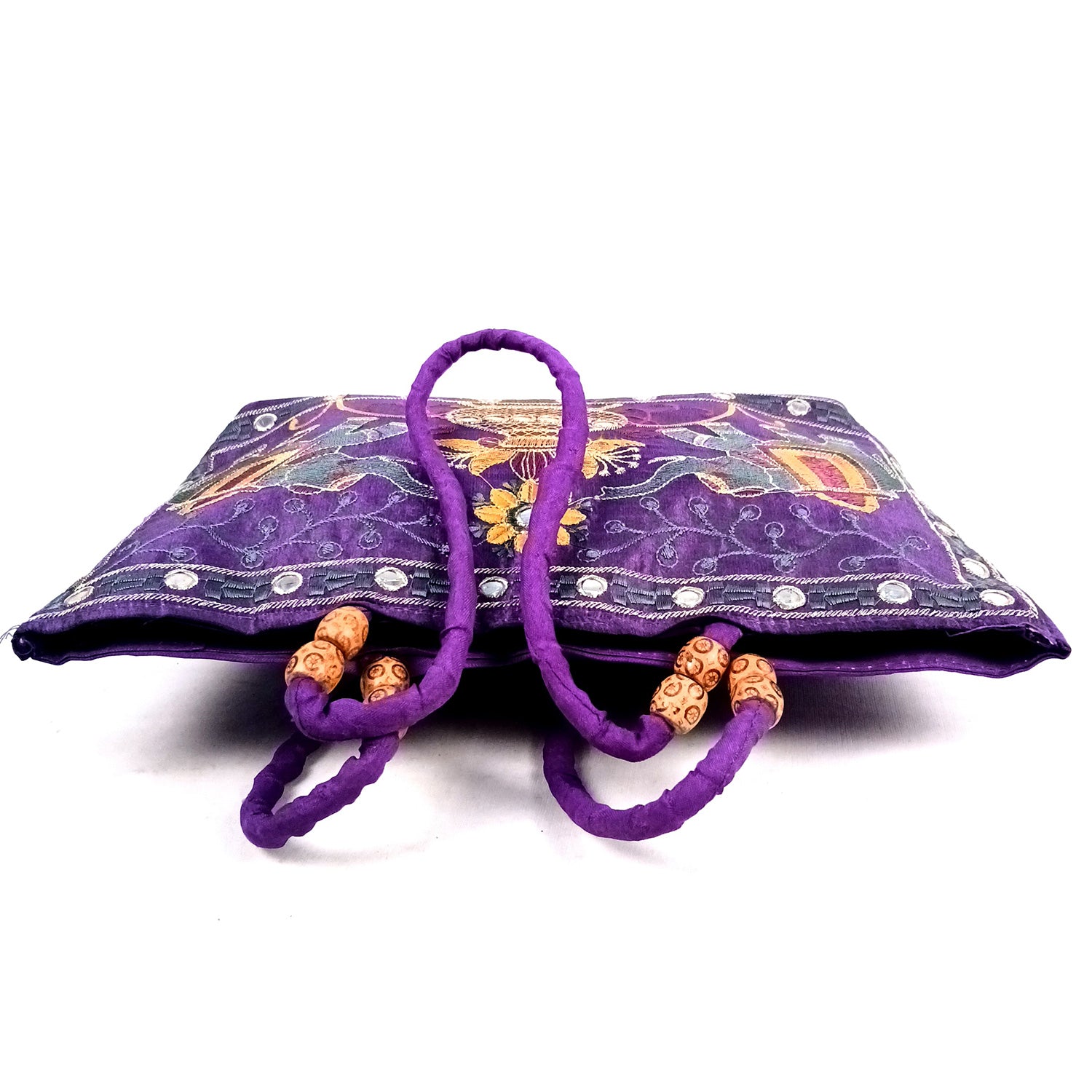 Clutch Bags With Embroidery Work | Latest Trendy Shoulder Sling Bags | Stylish Ladies Purse Handbag - For Woman, Girls, Tablet, Office & Gifts - Apkamart #Colour_Purple