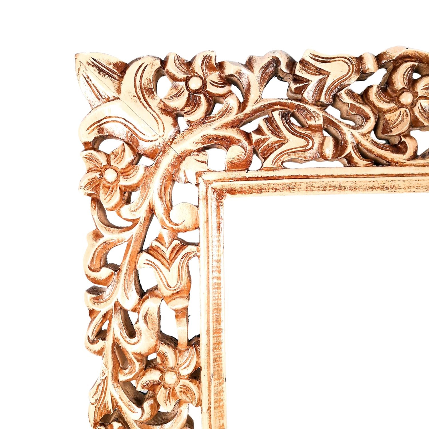 Wooden Frame Wall Hanging For Big Walls | Large Wood Frame With Intricate Carving For Photo, Paintings  & Mirror - For Hotels, Resorts, Home, Wall Decor, Frames, Living room,  Entrance Decoration - 47 Inch