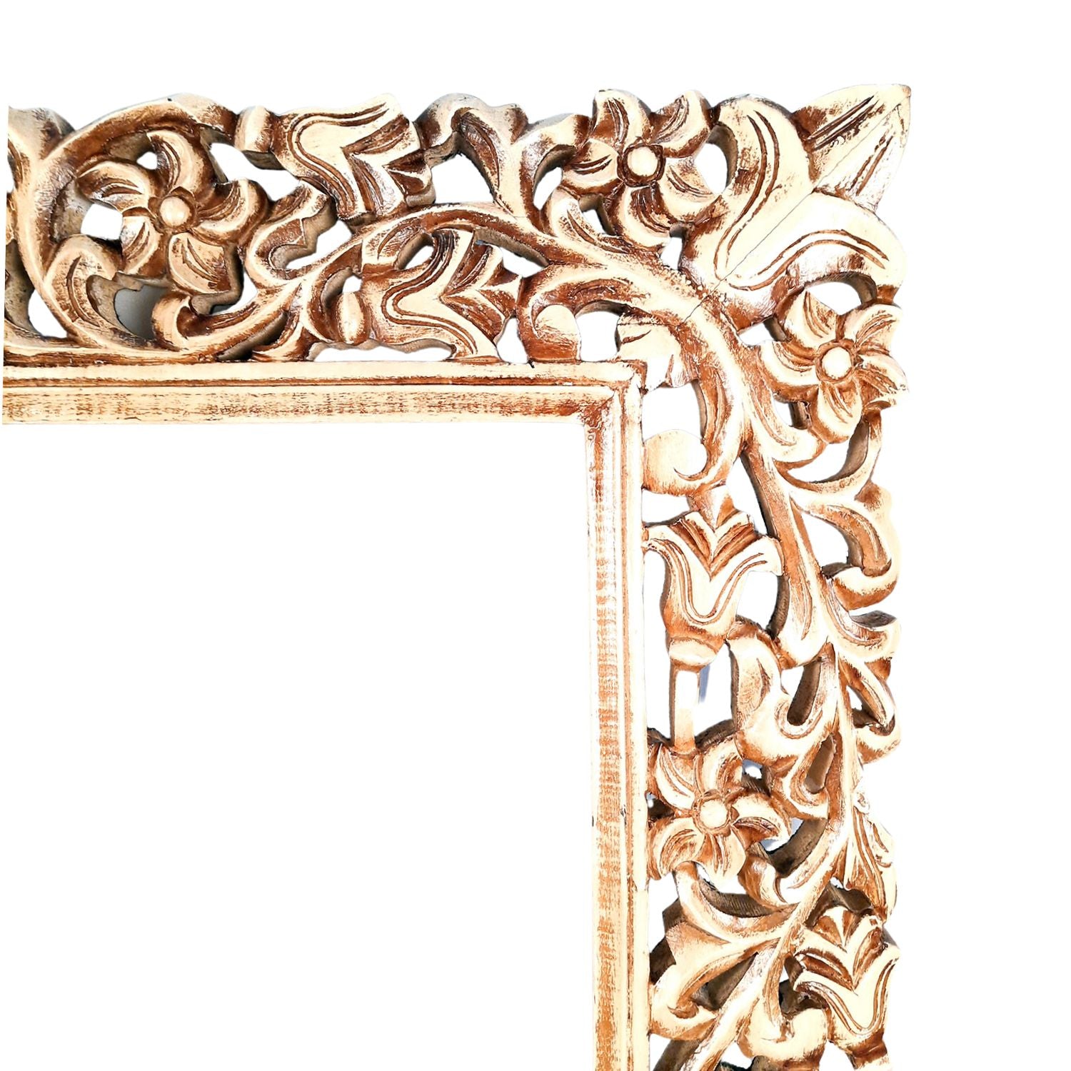 Wooden Frame Wall Hanging For Big Walls | Large Wood Frame With Intricate Carving For Photo, Paintings  & Mirror - For Hotels, Resorts, Home, Wall Decor, Frames, Living room,  Entrance Decoration - 47 Inch