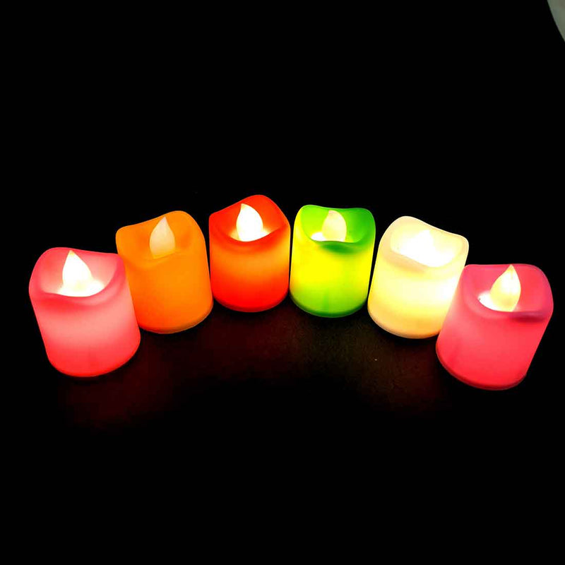 LED Candle - For Home Decor & Diwali Decoration -Set of 6 - ApkaMart