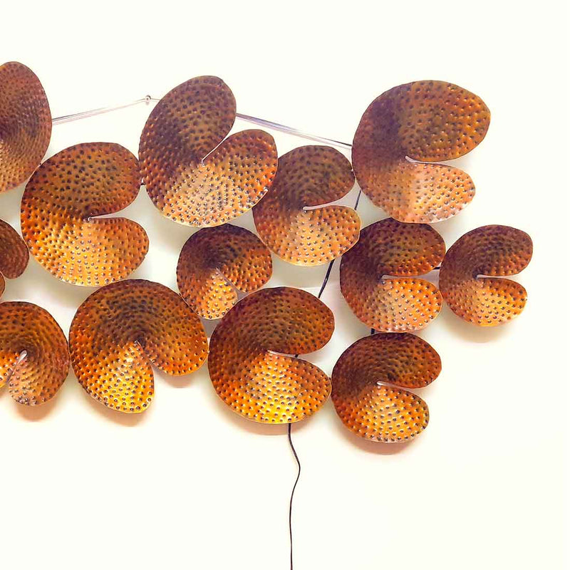 Wall Art  for Living Room - LED Metallic Leaf Wall Art - 48 Inch - ApkaMart