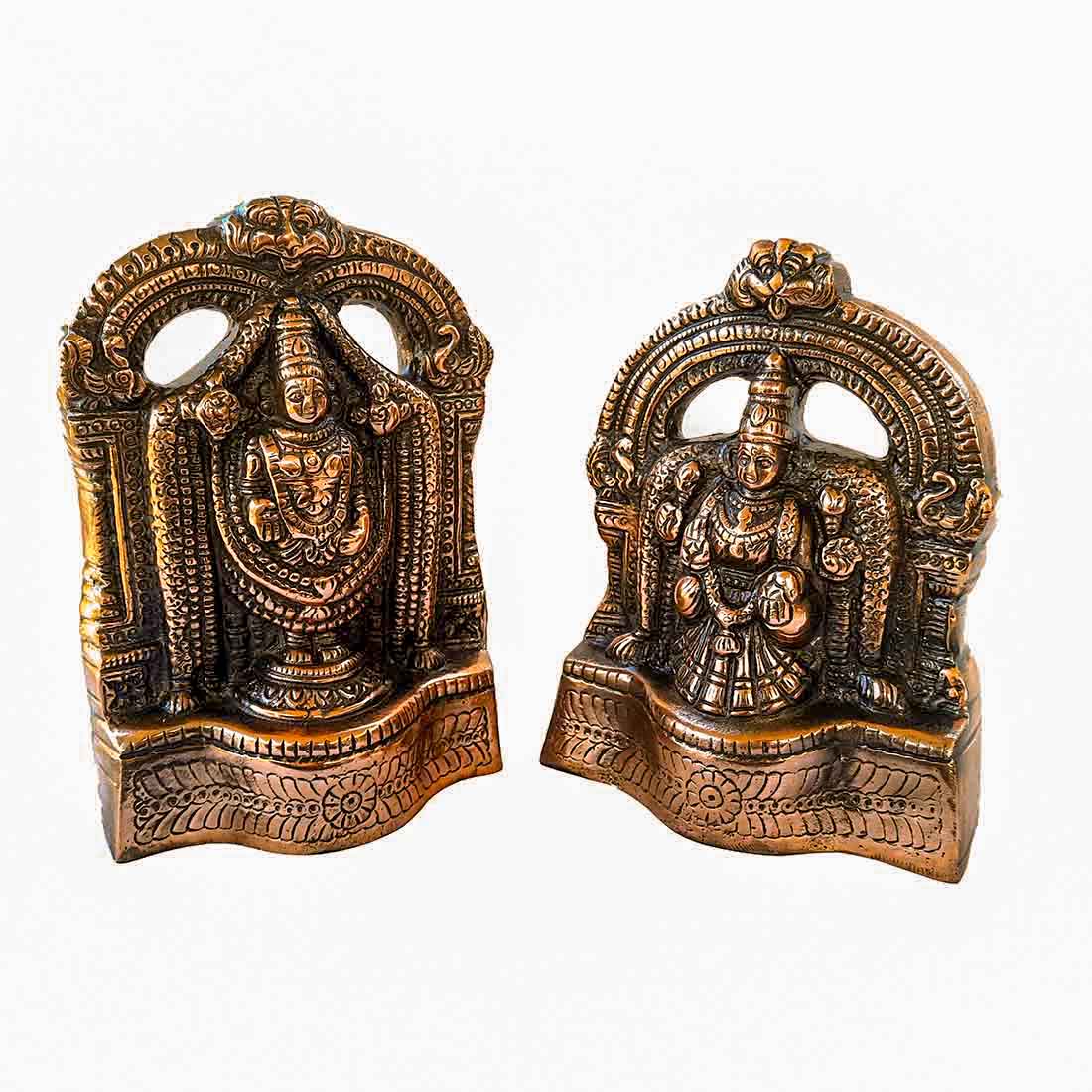 Lord Balaji and Goddess Padmavati Statues - For Pooja, Office & Home decor - ApkaMart