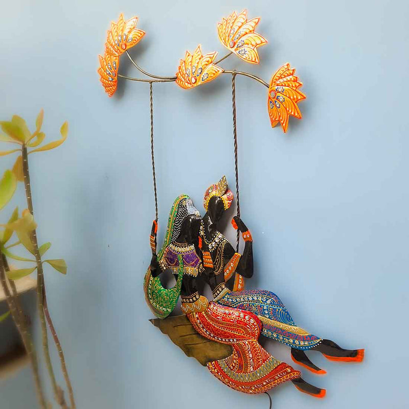 Radha Krisha Wall Art - LED Wall hanging for Living Room & Home Decor - 29 Inch - ApkaMart