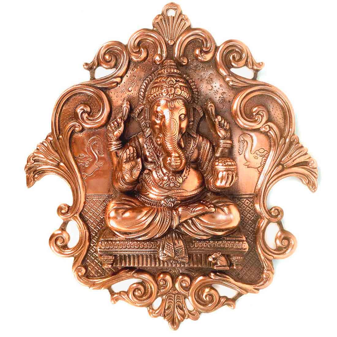 Ganesh Idol for Gift | Metal Wall Decor - 18 Inch - ApkaMart